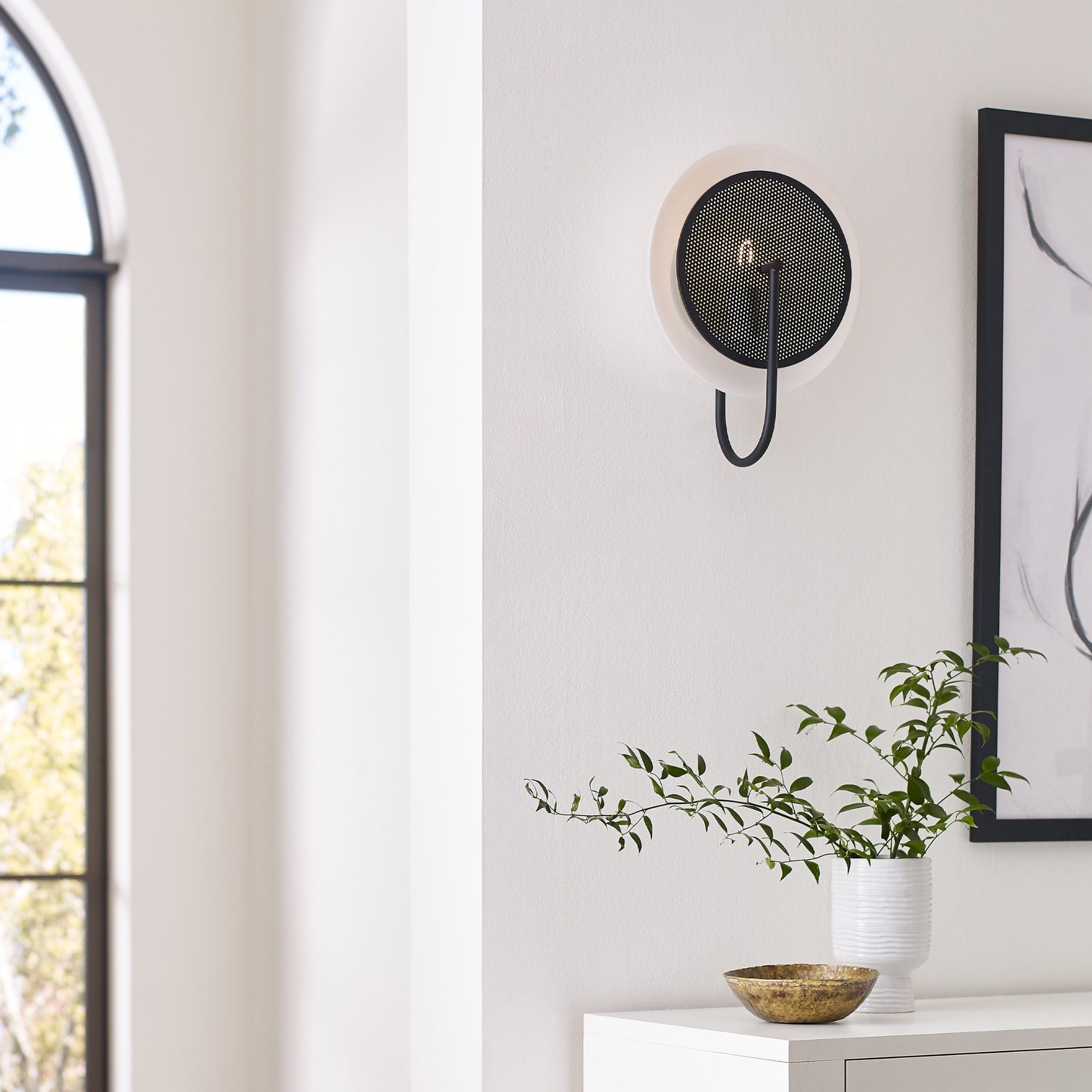 Kelly Wearstler Gesture Sconce / Flush Mount in Midnight Black