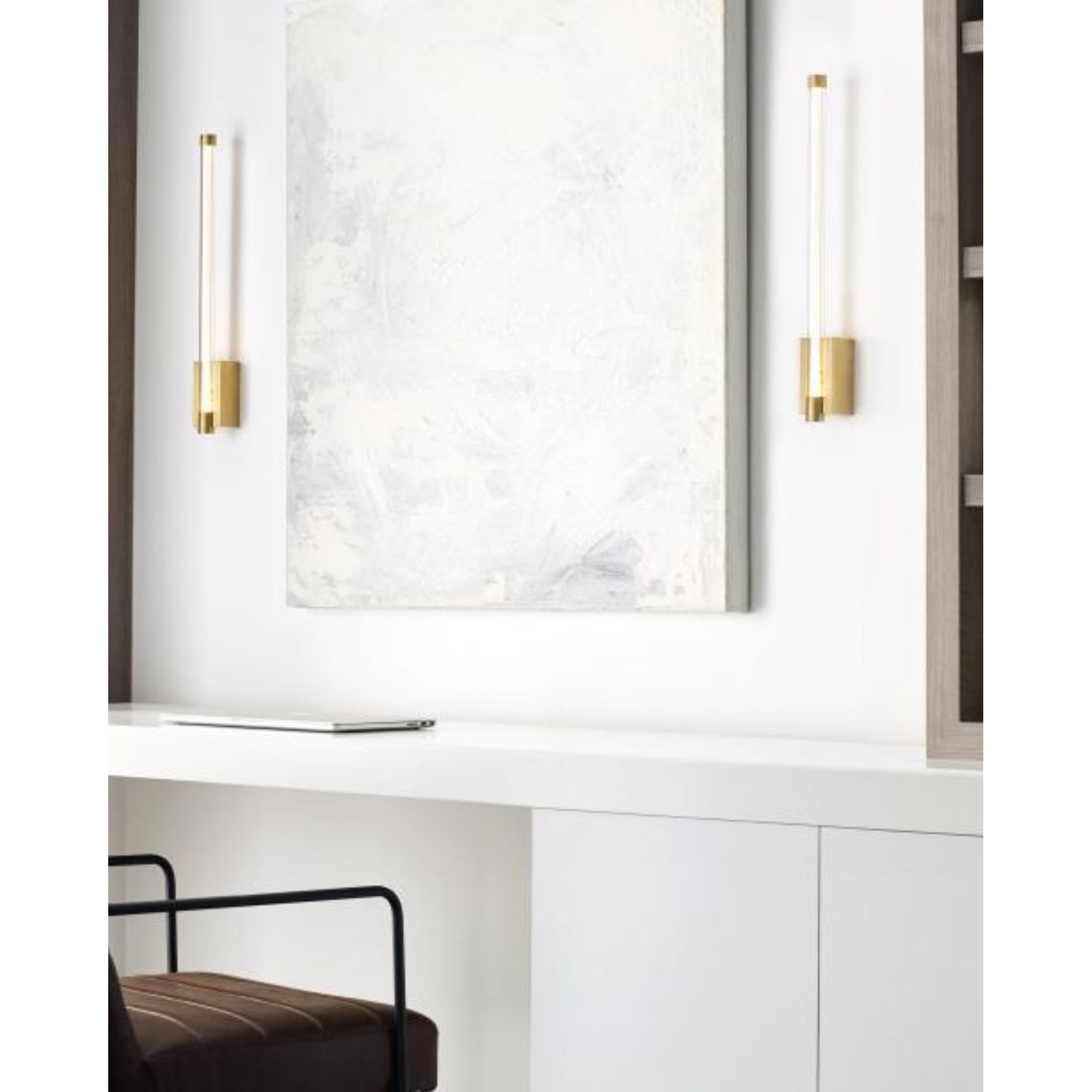 Phobos 1 Light Wall Sconce Wall Collection 1-Light LED 2700K Polished Nickel by Kelly Wearstler