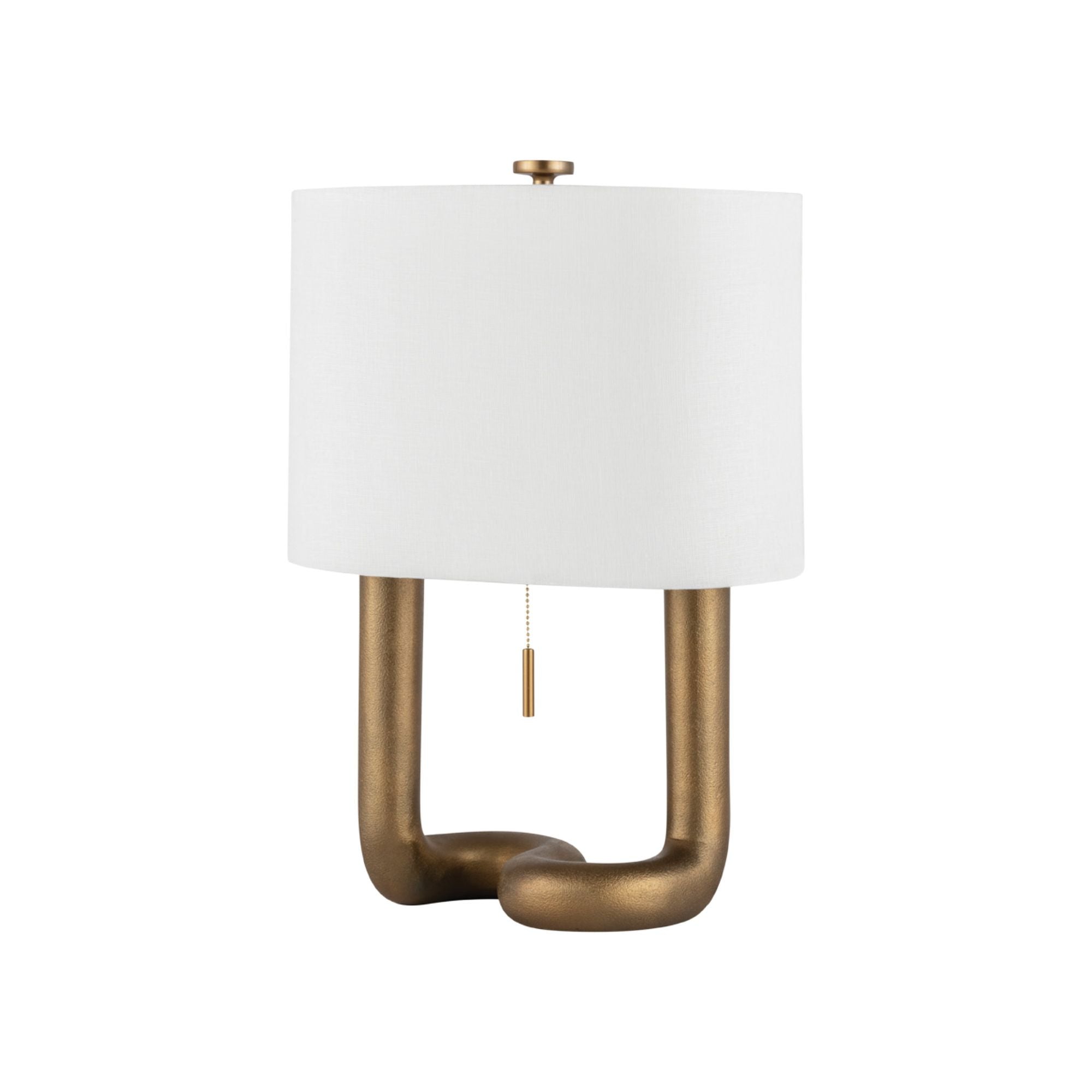 Armonk 1-Light Table Lamp in Aged Brass 16.25L x 10.25W x 22.75H