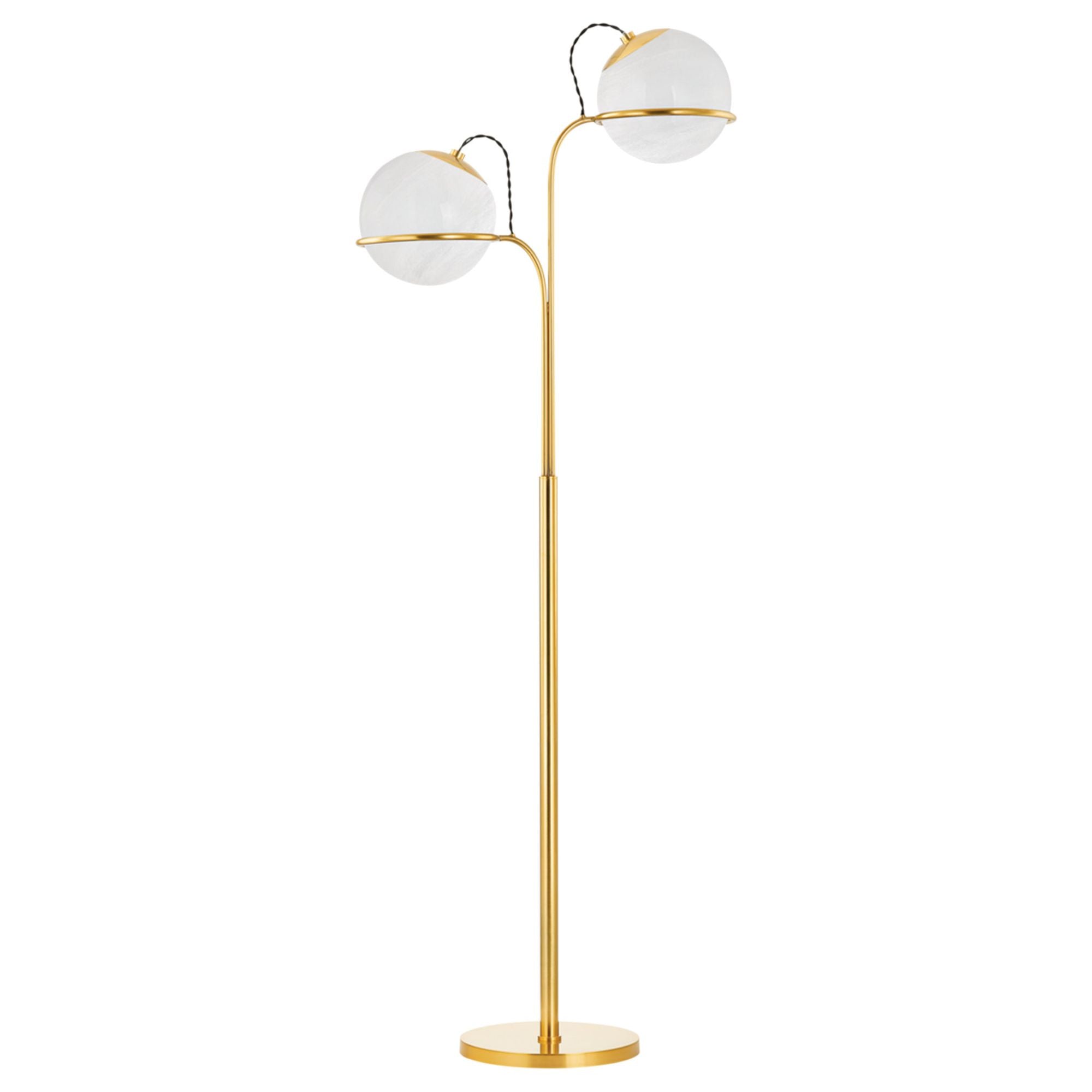 Hingham 2-Light Floor Lamp in  Aged Brass 25L x 12W x 68H