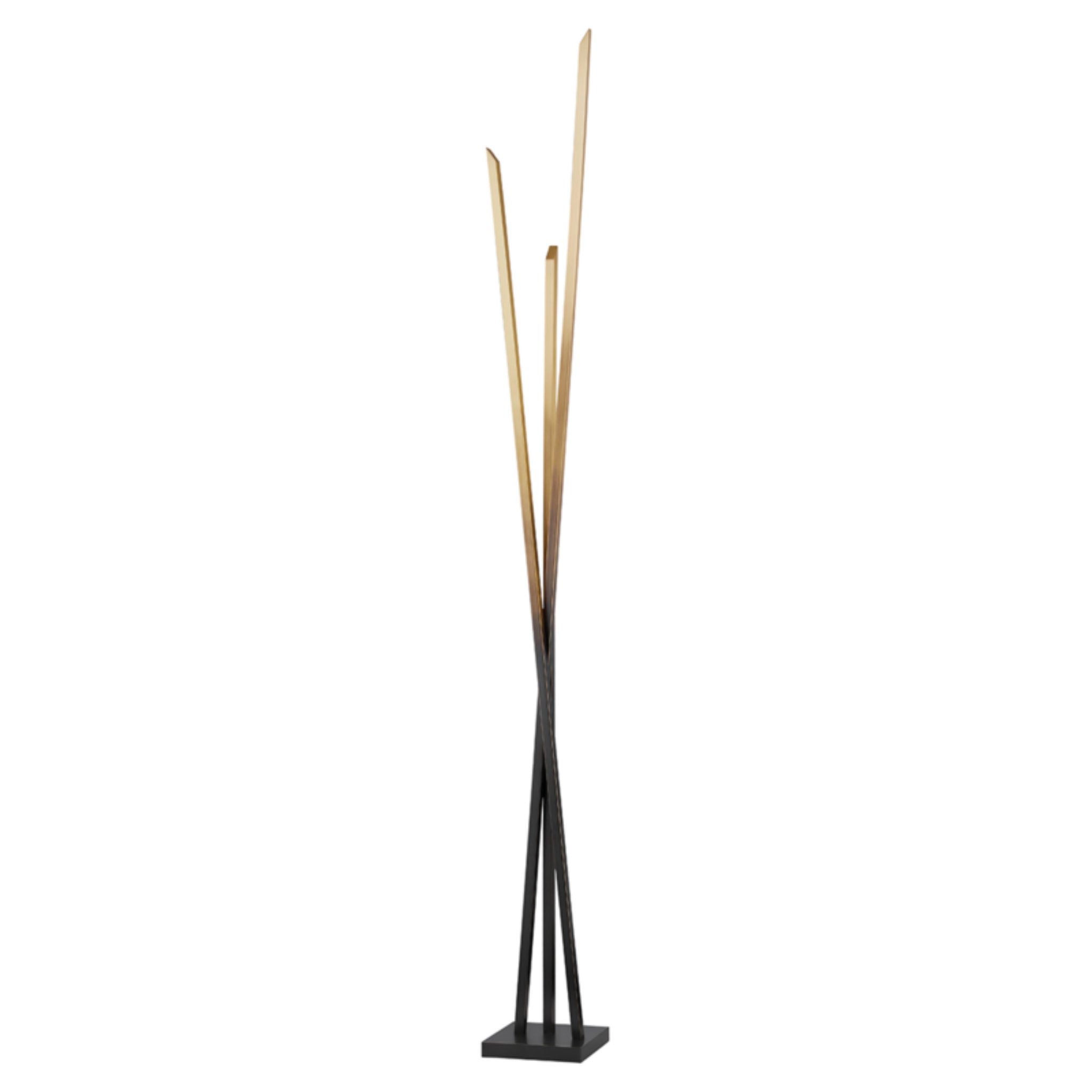Gansevoort 1-Light Floor Lamp in  Gradient Brass 8L x 8W x 78H