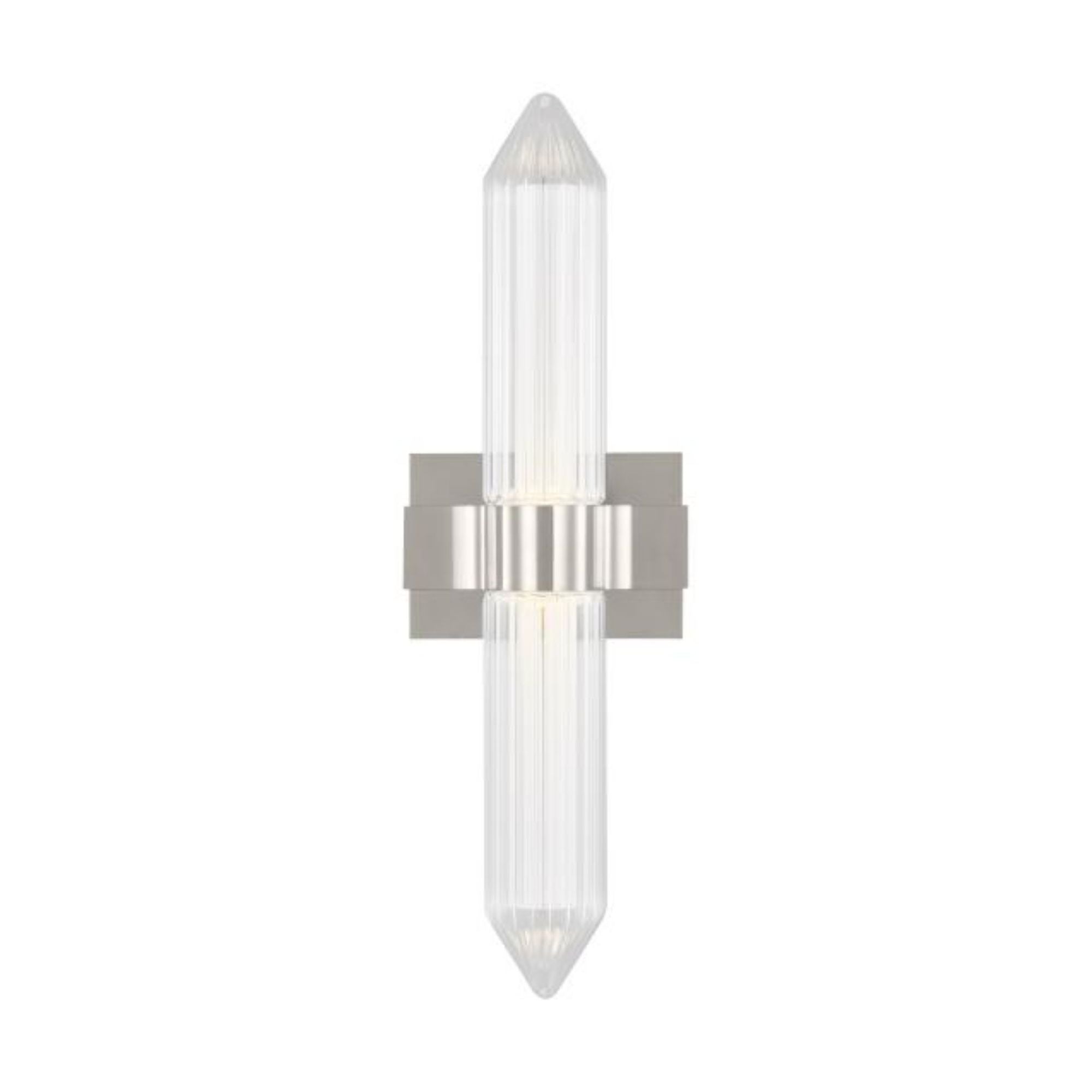 Langston Medium Bath Sconce Bath Collection 1-Light LED 2700K Polished Nickel by Avroko