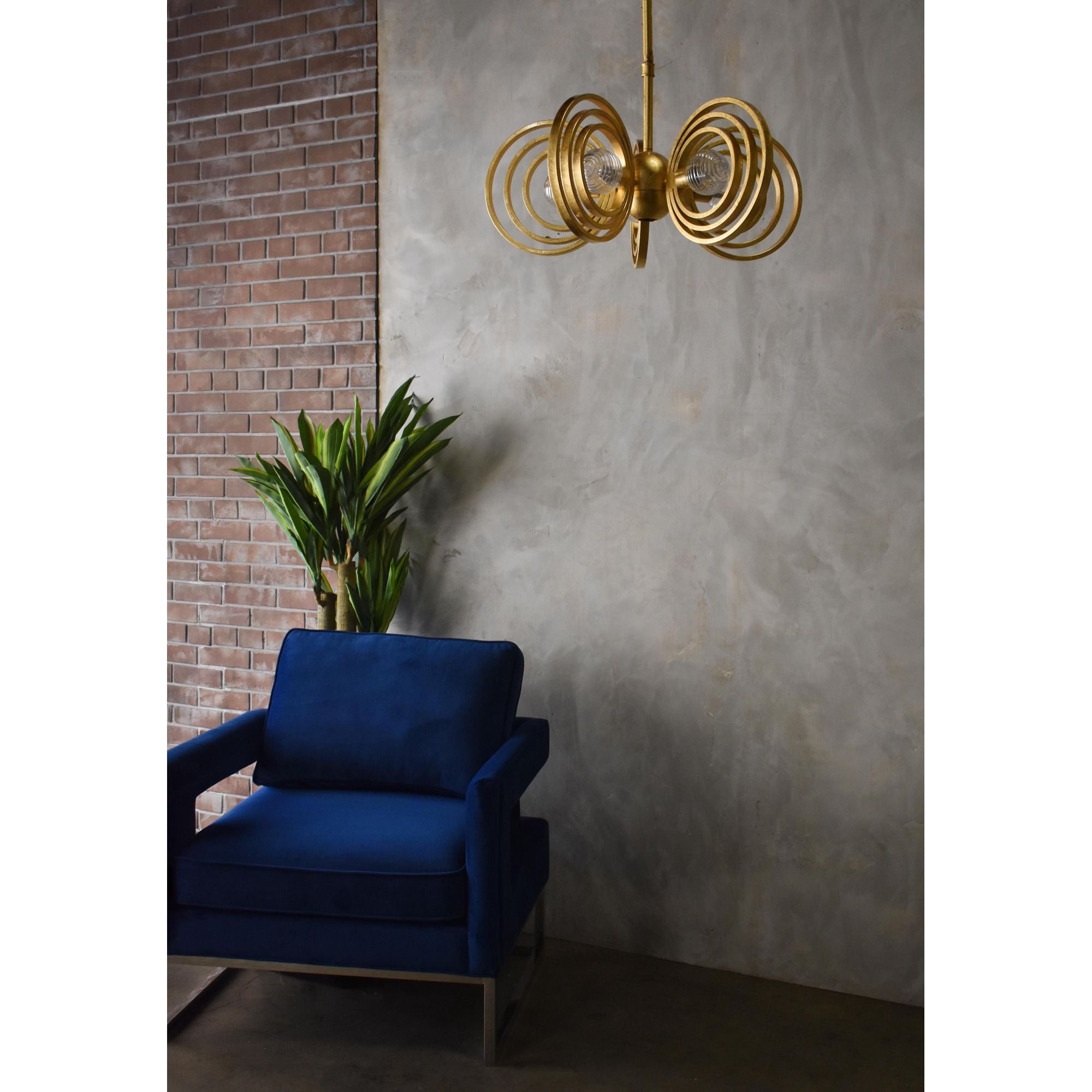 Studio M SM23634CRGL Frequency 5-Light Pendant in Gold Leaf