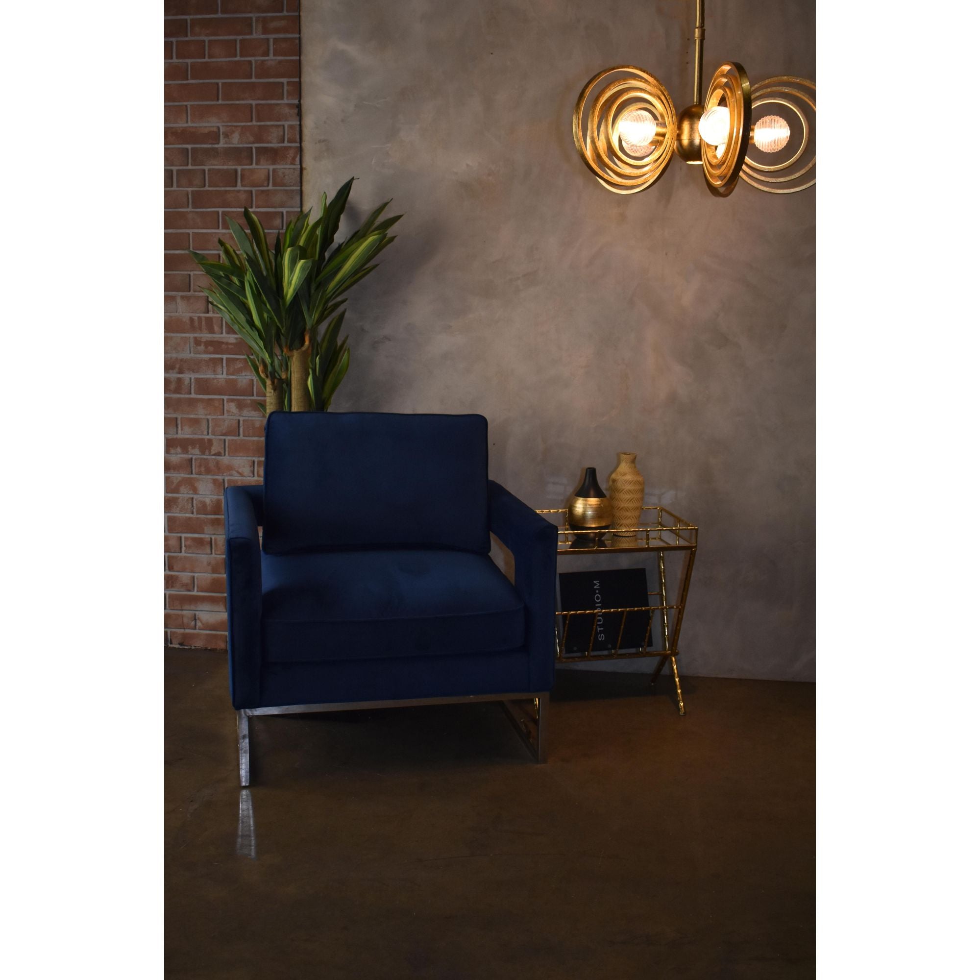 Studio M SM23634CRGL Frequency 5-Light Pendant in Gold Leaf