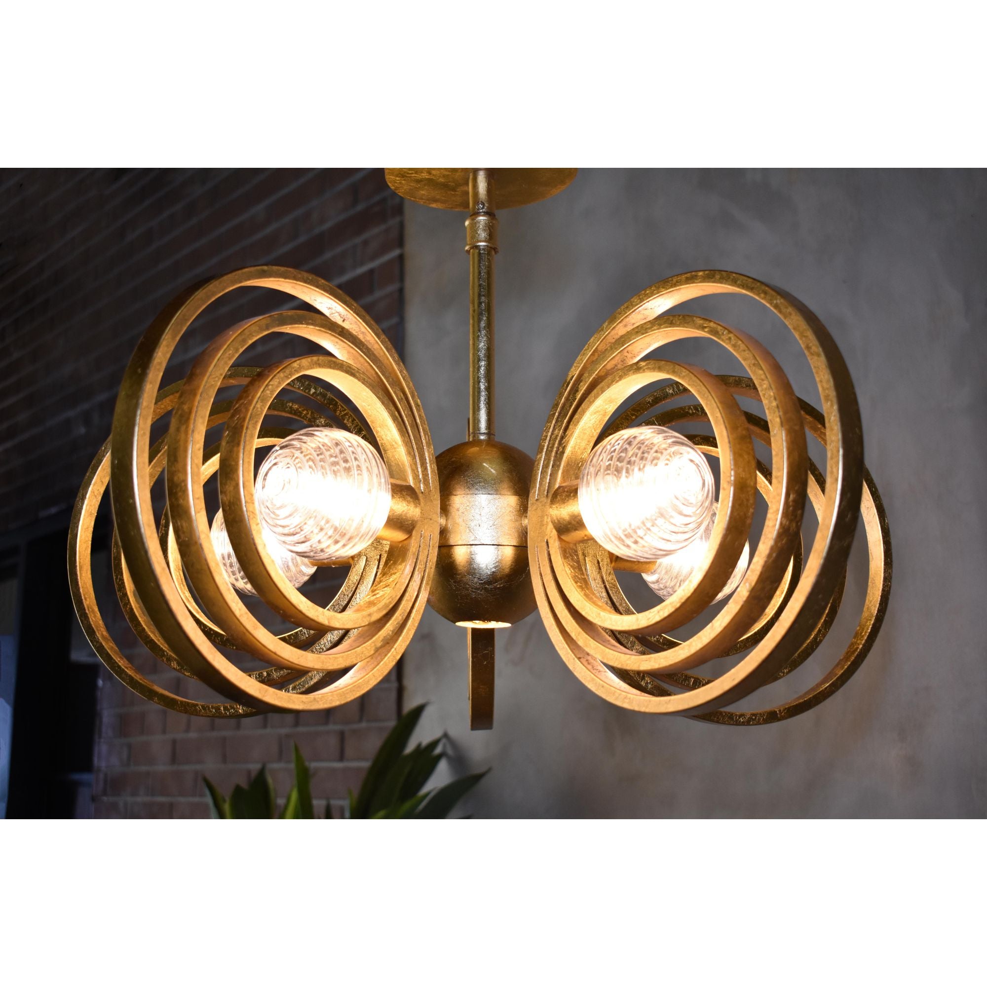 Studio M SM23634CRGL Frequency 5-Light Pendant in Gold Leaf