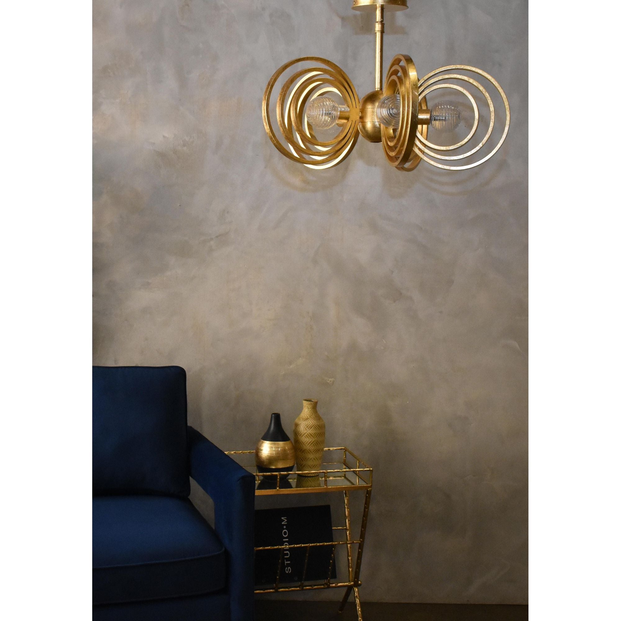 Studio M SM23634CRGL Frequency 5-Light Pendant in Gold Leaf