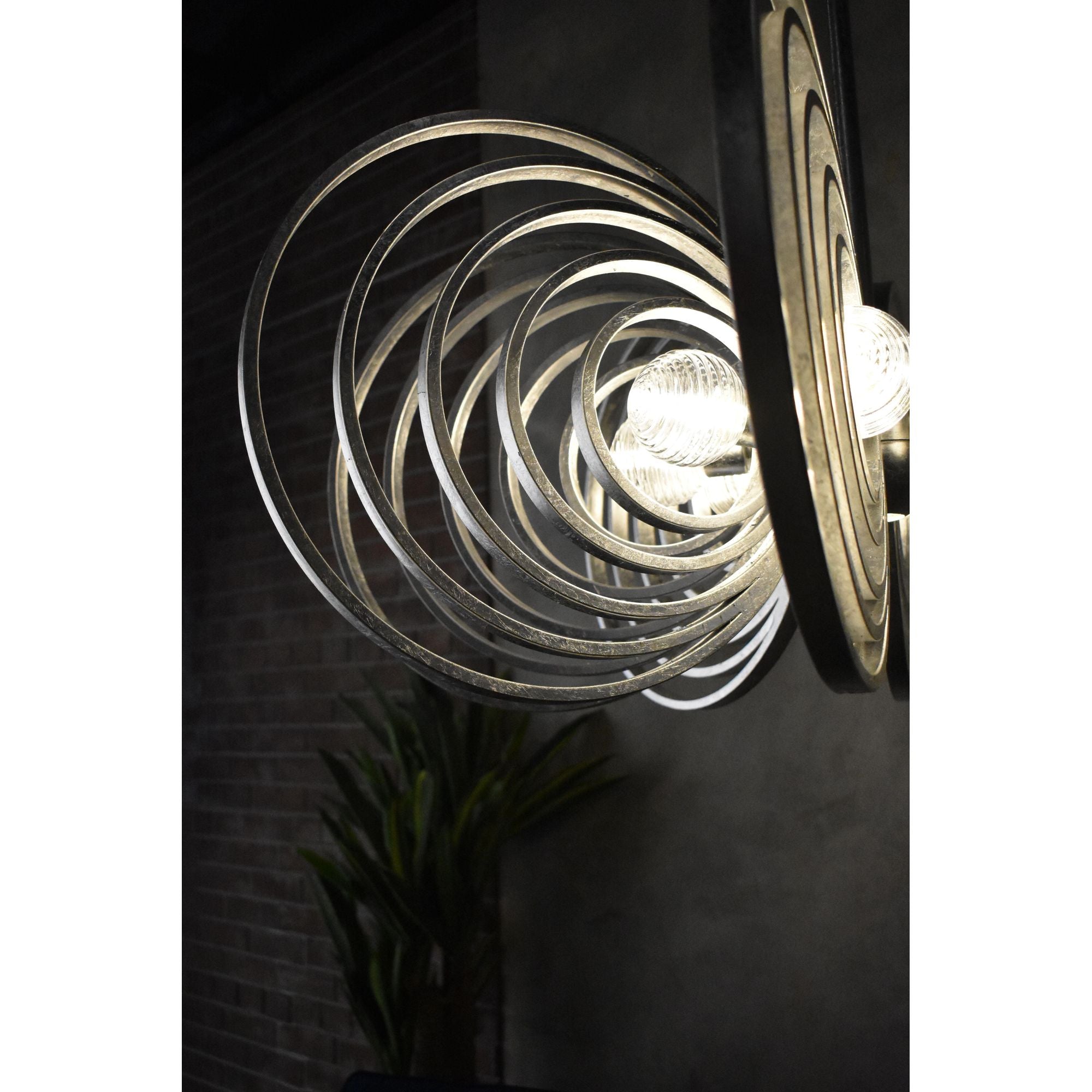 Studio M SM23638CRSL Frequency 8-Light Pendant in Silver Leaf
