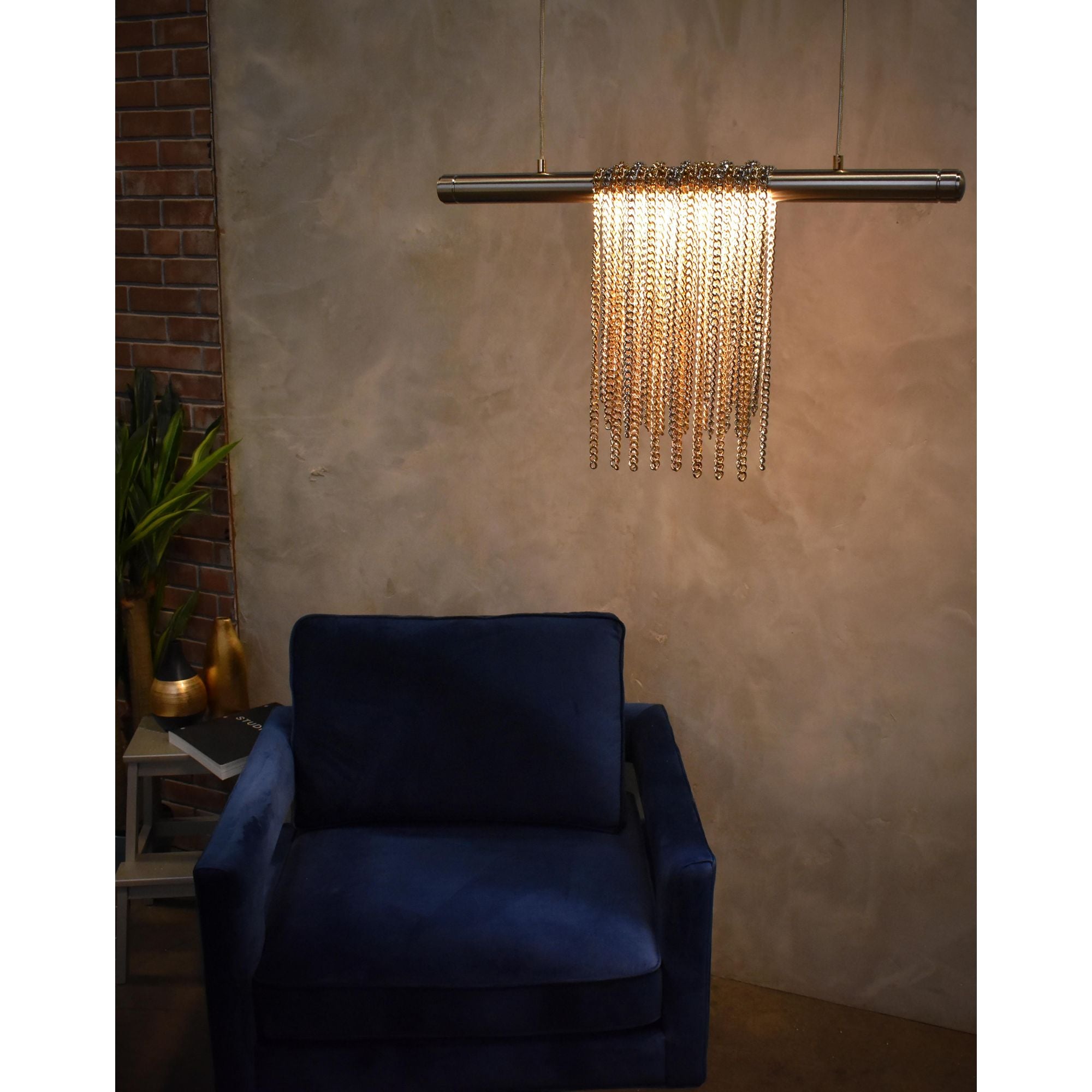 Studio M SM23769SNPG Trapeze 2-Light Pendant in Satin Nickel
