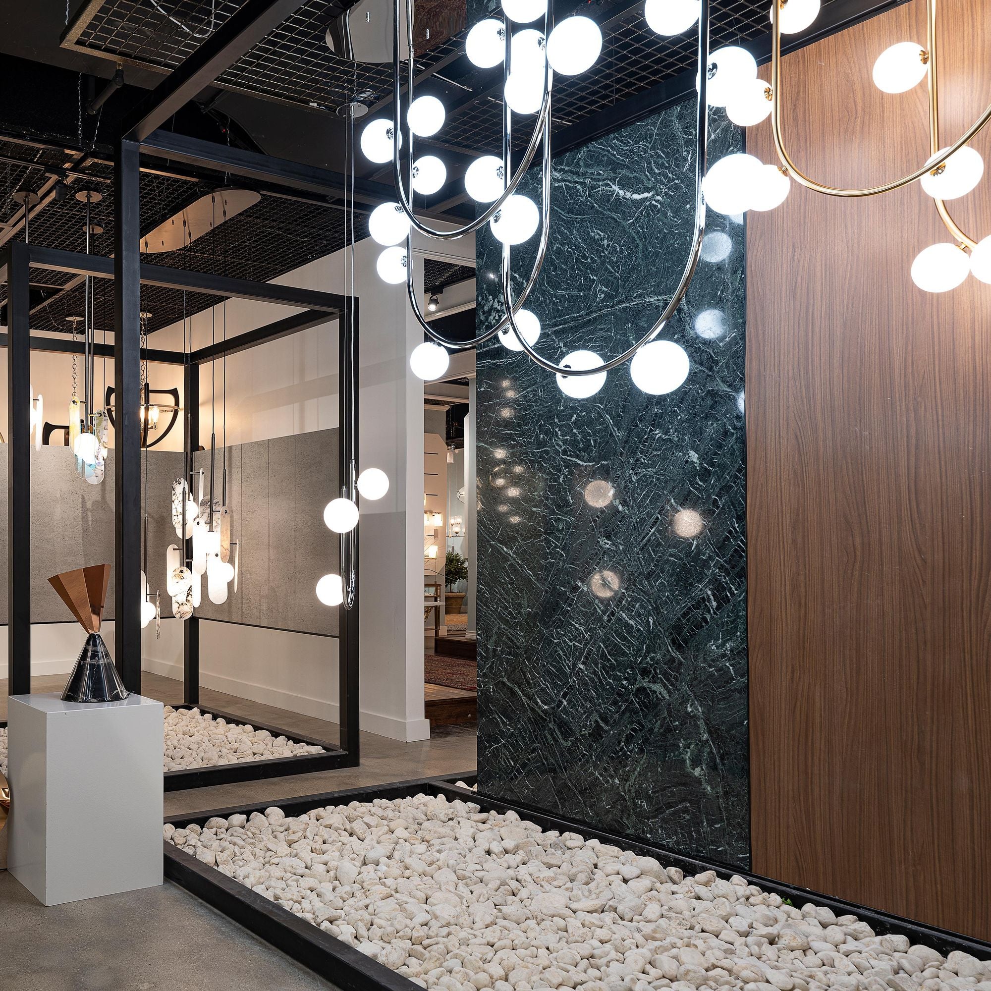 Studio M SM24914PC Contour 14-Light Fixed Stem Ceiling Light 4000K in Polished Chrome by Nina Magon