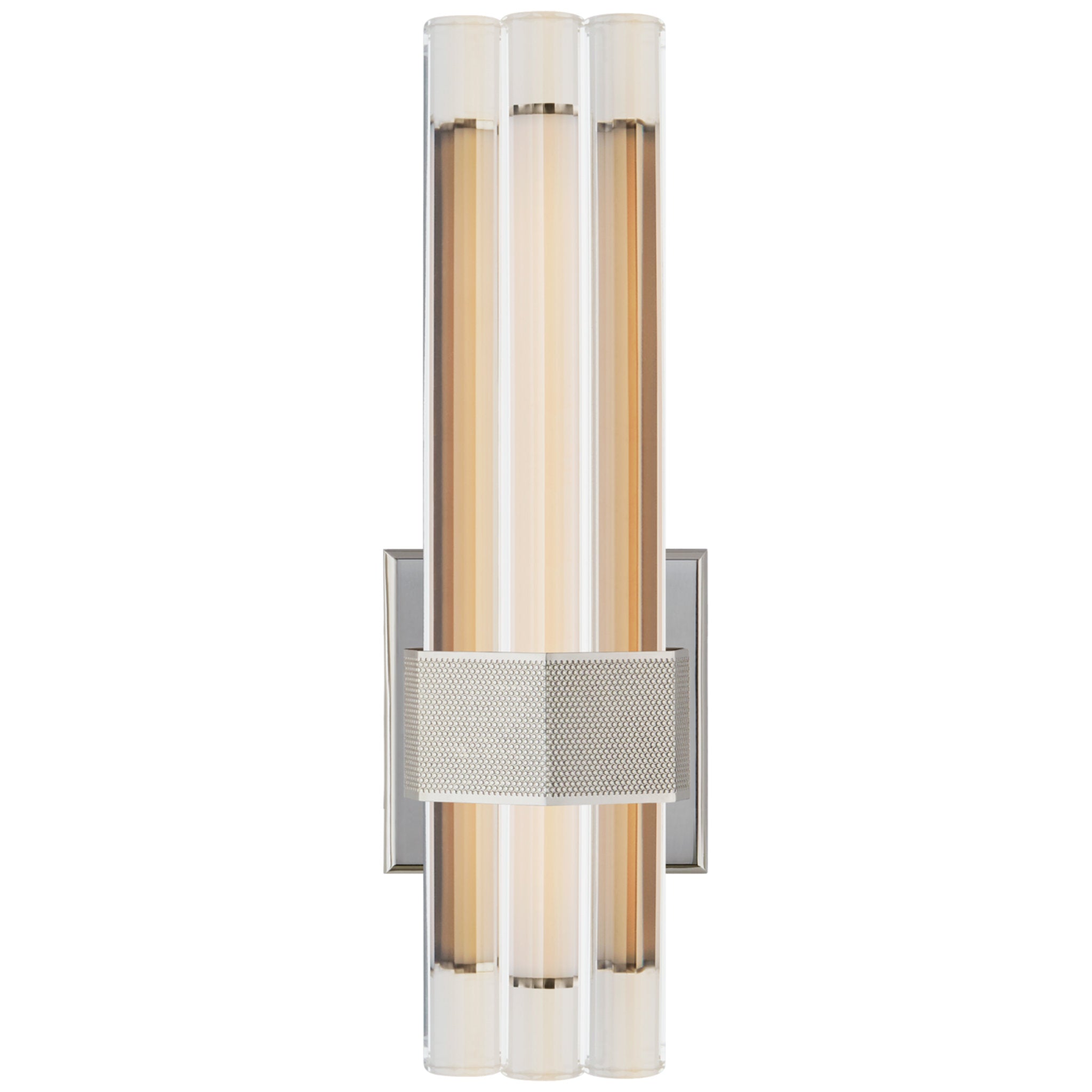Lauren Rottet Fascio 14" Asymmetric Sconce in Polished Nickel with Crystal