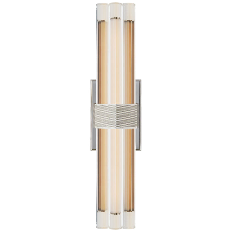 Lauren Rottet Fascio 18" Sconce in Polished Nickel with Crystal