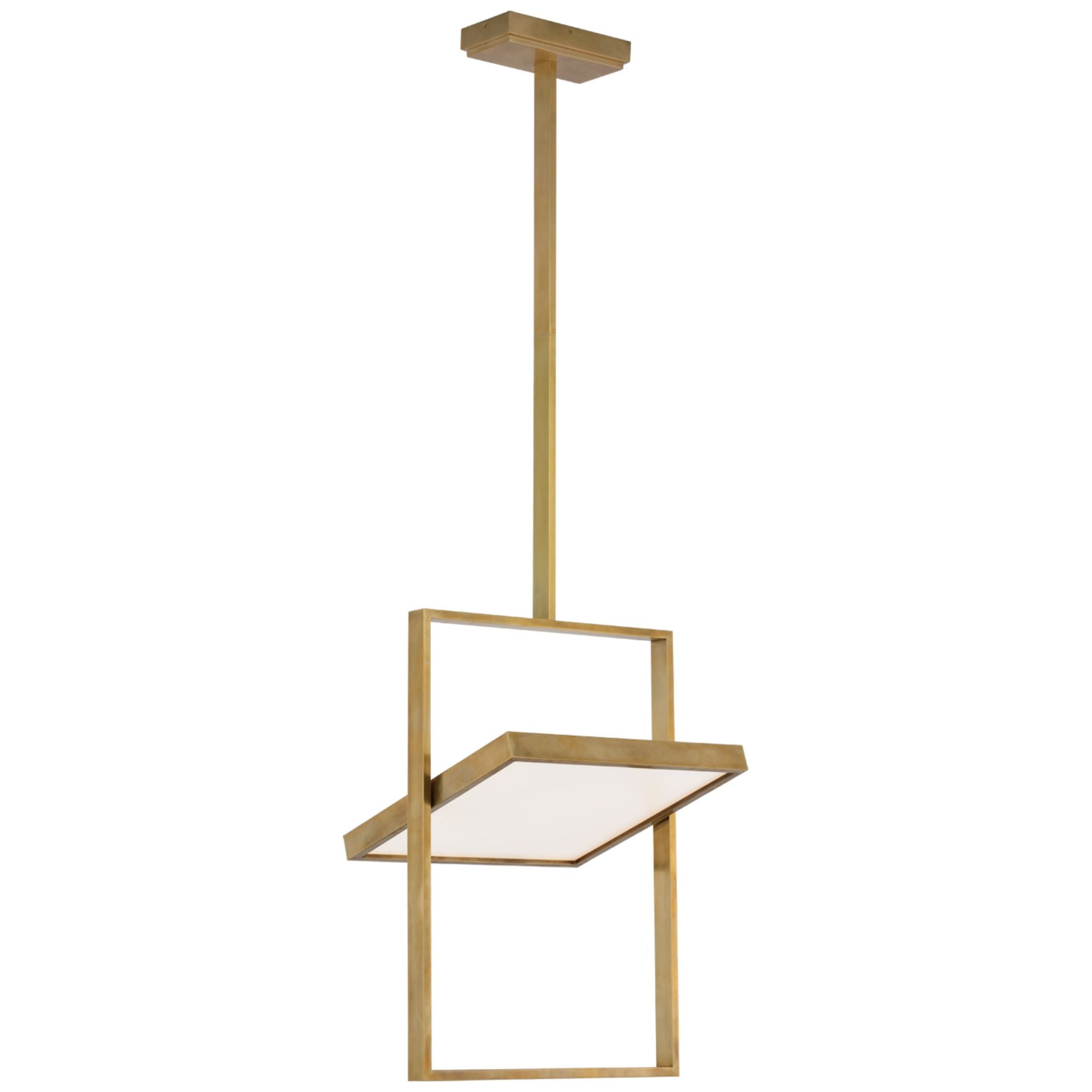 Lauren Rottet Entoure 17" Rotating Pendant in Hand-Rubbed Antique Brass Ceiling Light W17.25"