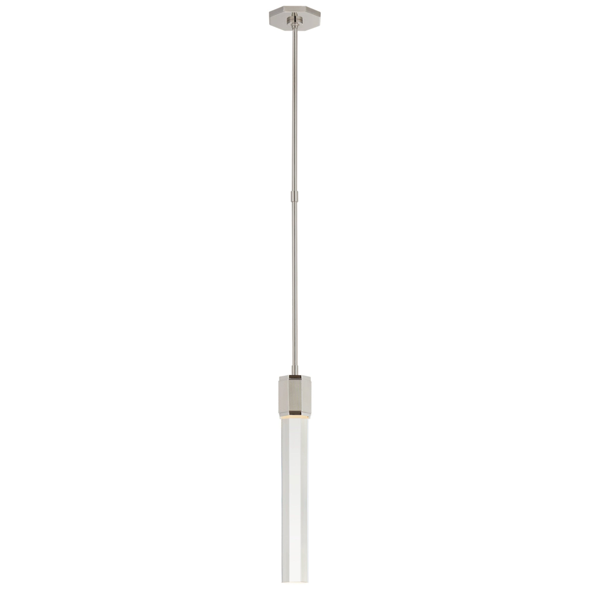 Lauren Rottet Fascio Single Pendant in Polished Nickel with Crystal