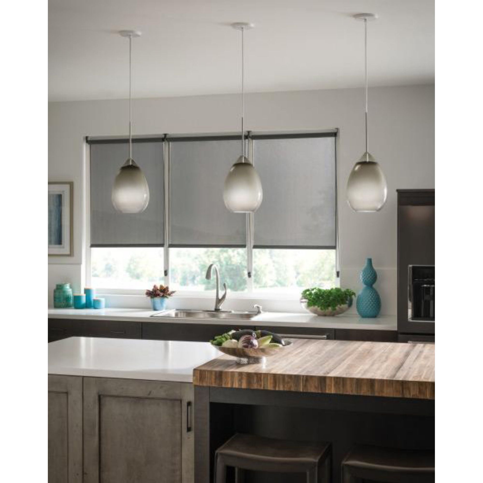 Alina Grande Pendant Line-Voltage Pendants/Suspension 1-Light Satin Nickel by Sean Lavin