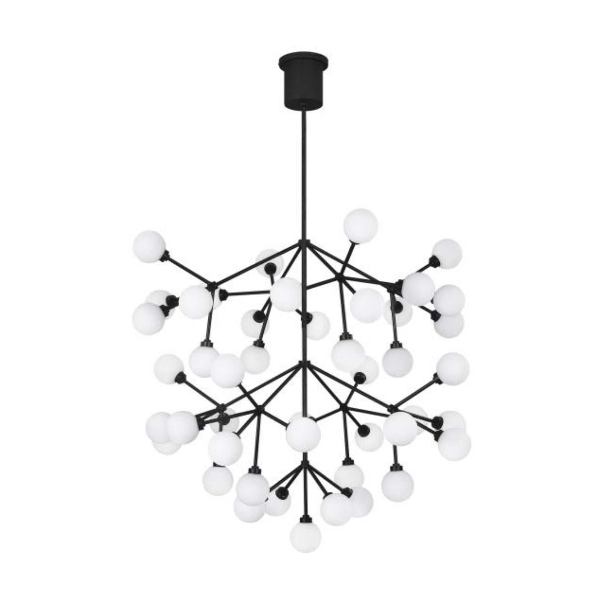 Mara Grande Chandelier FreeJack 45-Light LED 2700K Matte Black by Sean Lavin