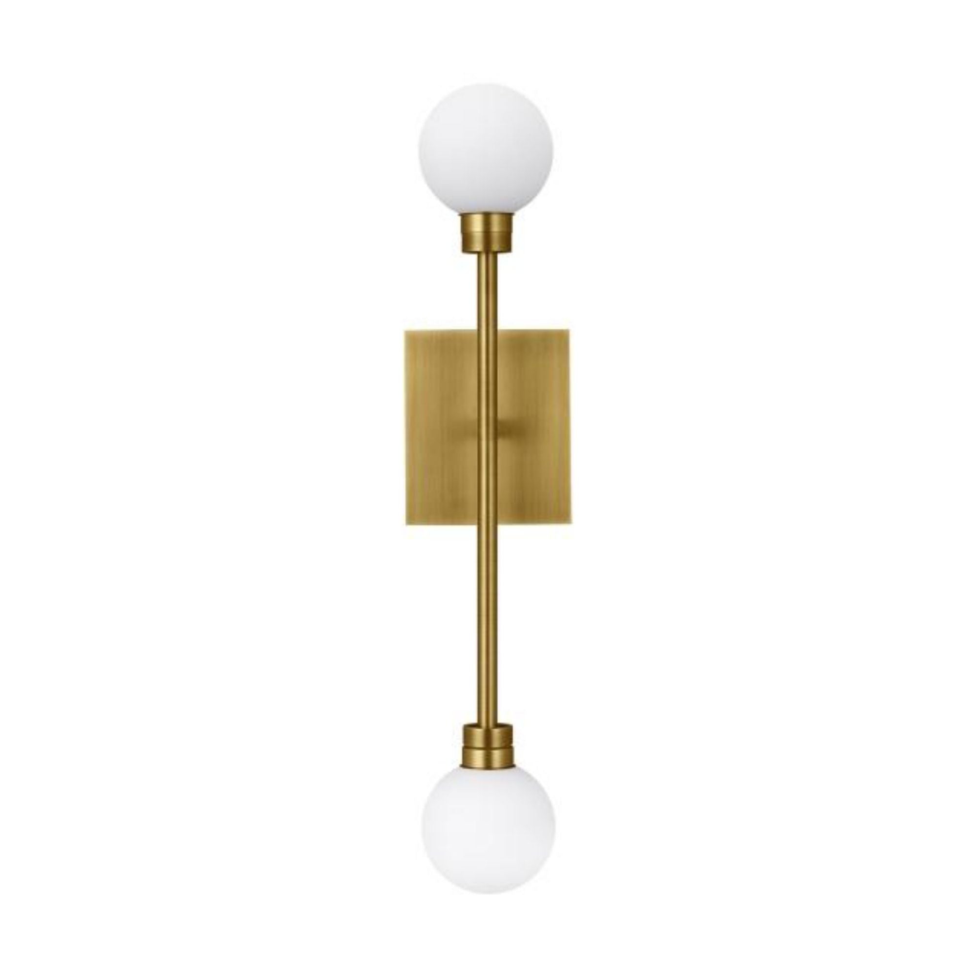 Mara Wall Wall Collection 2-Light LED 2700K Aged Brass by Sean Lavin