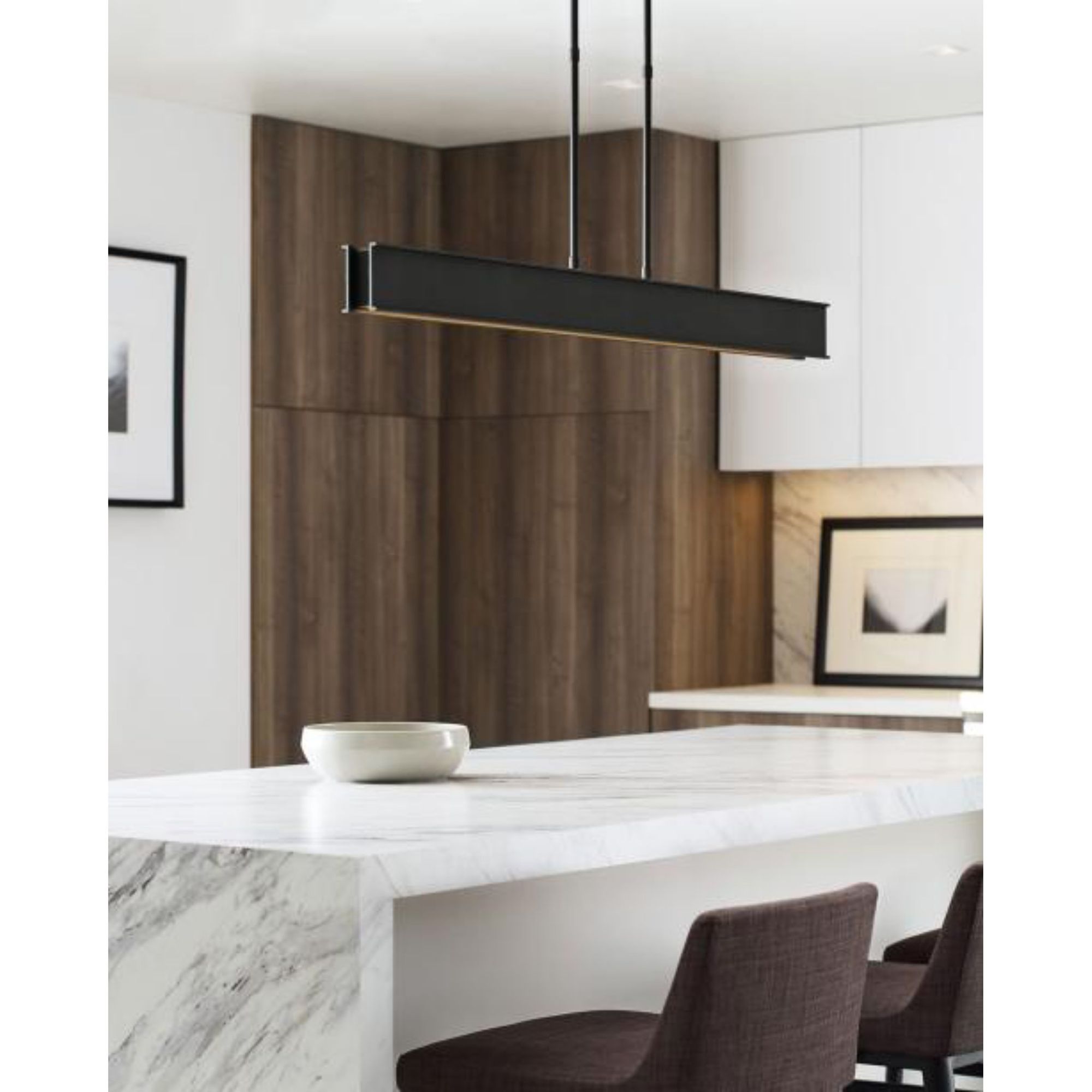 I-Beam 47 Linear Suspension Linear Suspension 1-Light LED 2700K Nightshade Black by Mick De Giulio