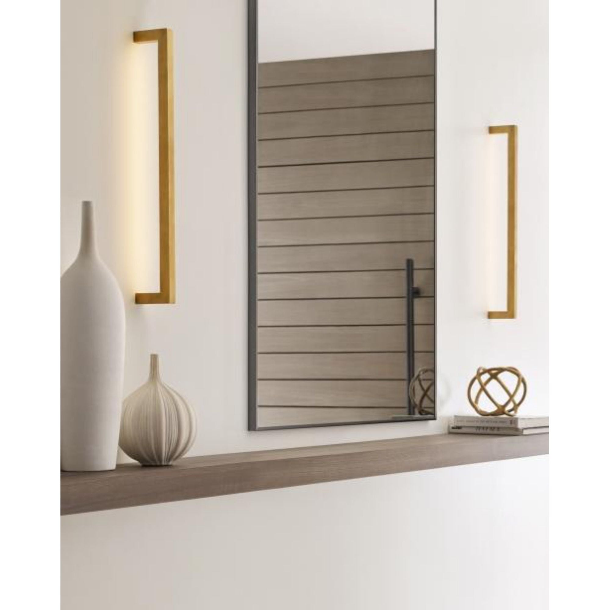 Stagger Small Wall Sconce 1-Light LED 2700K Polished Nickel by Mick De Giulio
