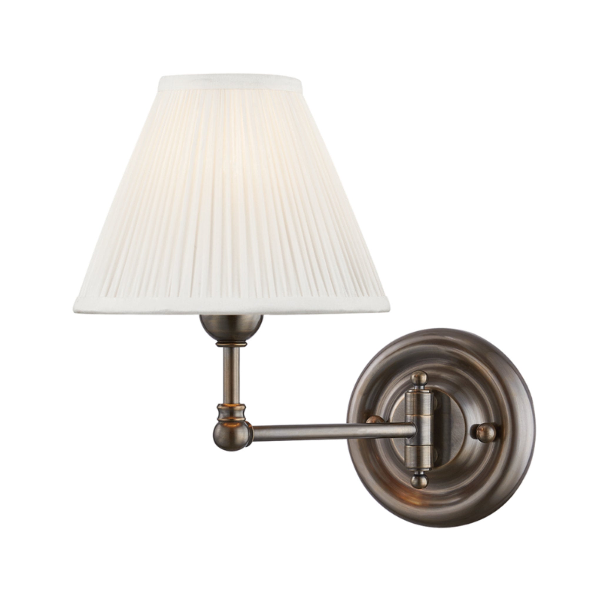 Classic No.1 1 Light Wall Sconce in Distressed Bronze by Mark D. Sikes
