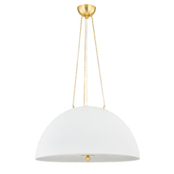 Chiswick 4 Light Pendant in Aged Brass by Mark D. Sikes