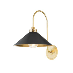 Clivedon 1 Light Wall Sconce in Aged Brass
