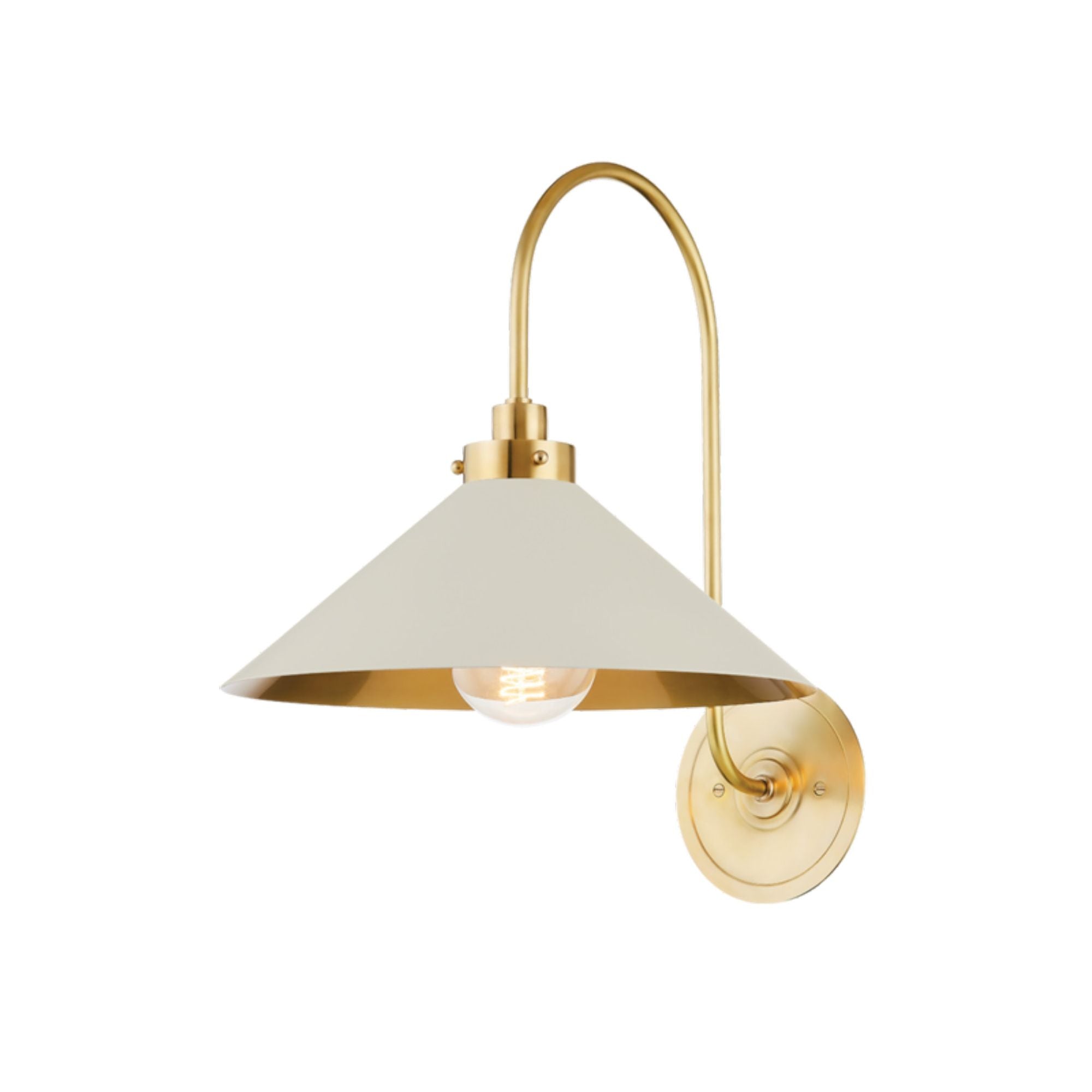 Clivedon 1-Light Wall Sconce in  Aged Brass by  Mark D. Sikes 12L x 12W x 16H