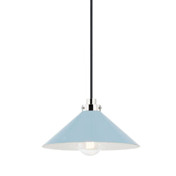 Clivedon 1 Light Pendant in Polished Nickel