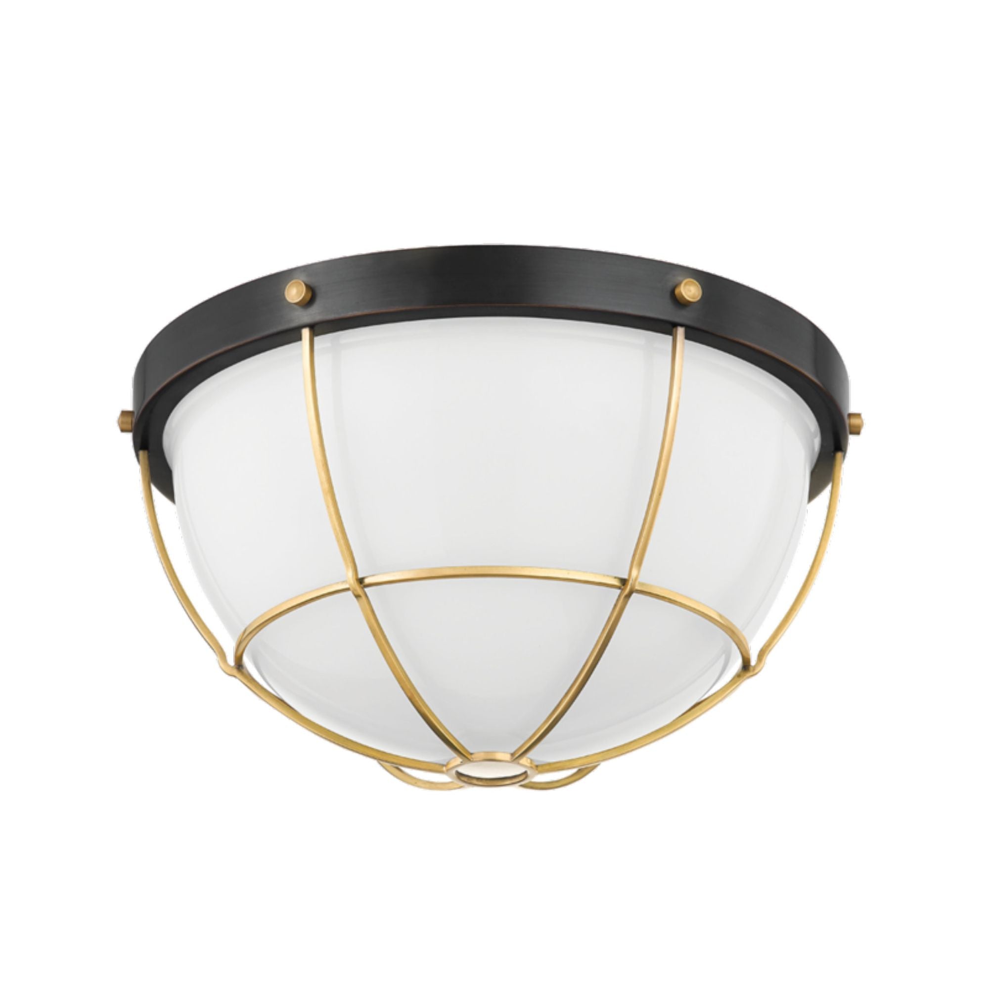 Holkham 2-Light Flush Mount in  Aged Brass by  Mark D. Sikes 12.5L x 12.5W x 6.75H