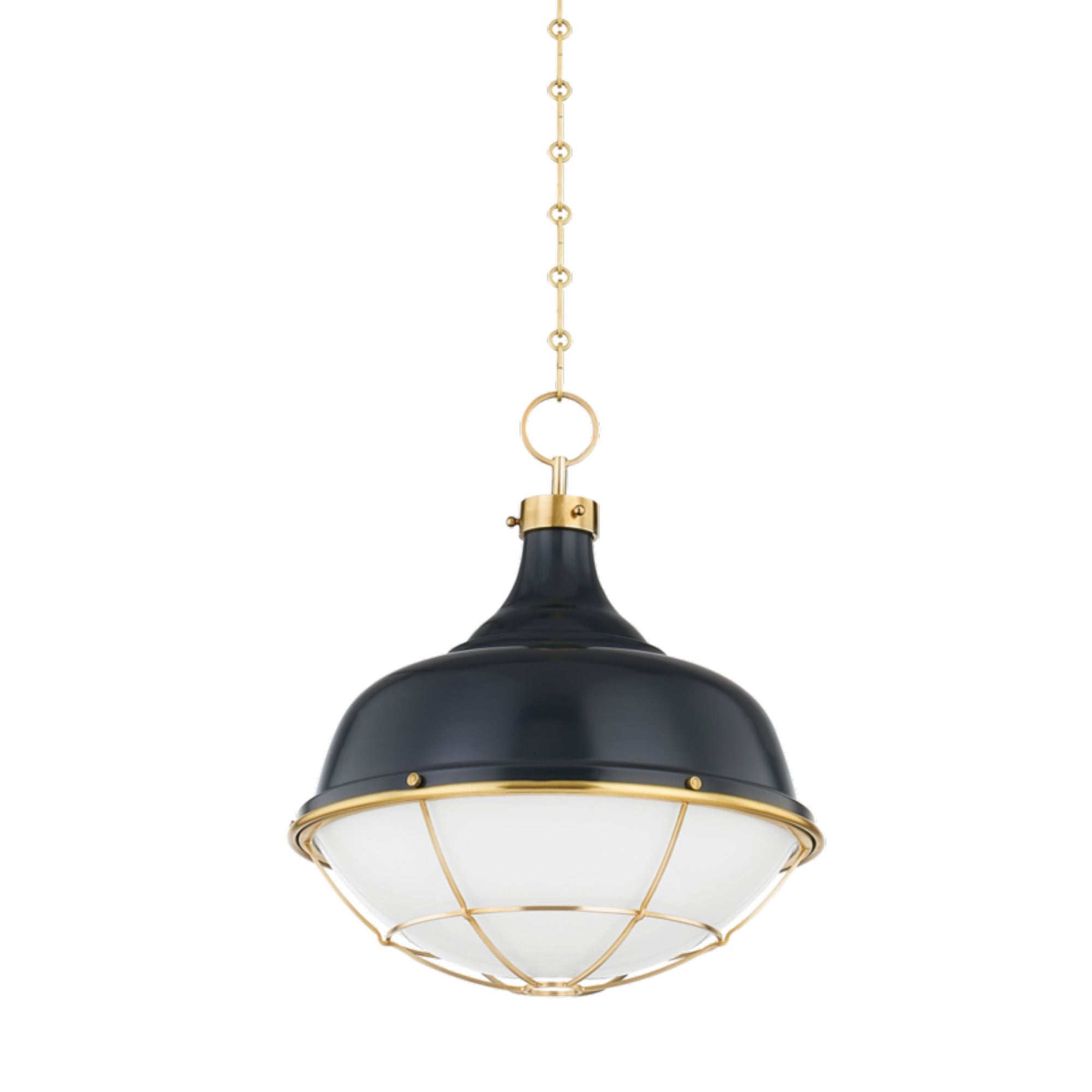 Holkham 1-Light Pendant in  Aged Brass 18L x 18W x 20.5H
