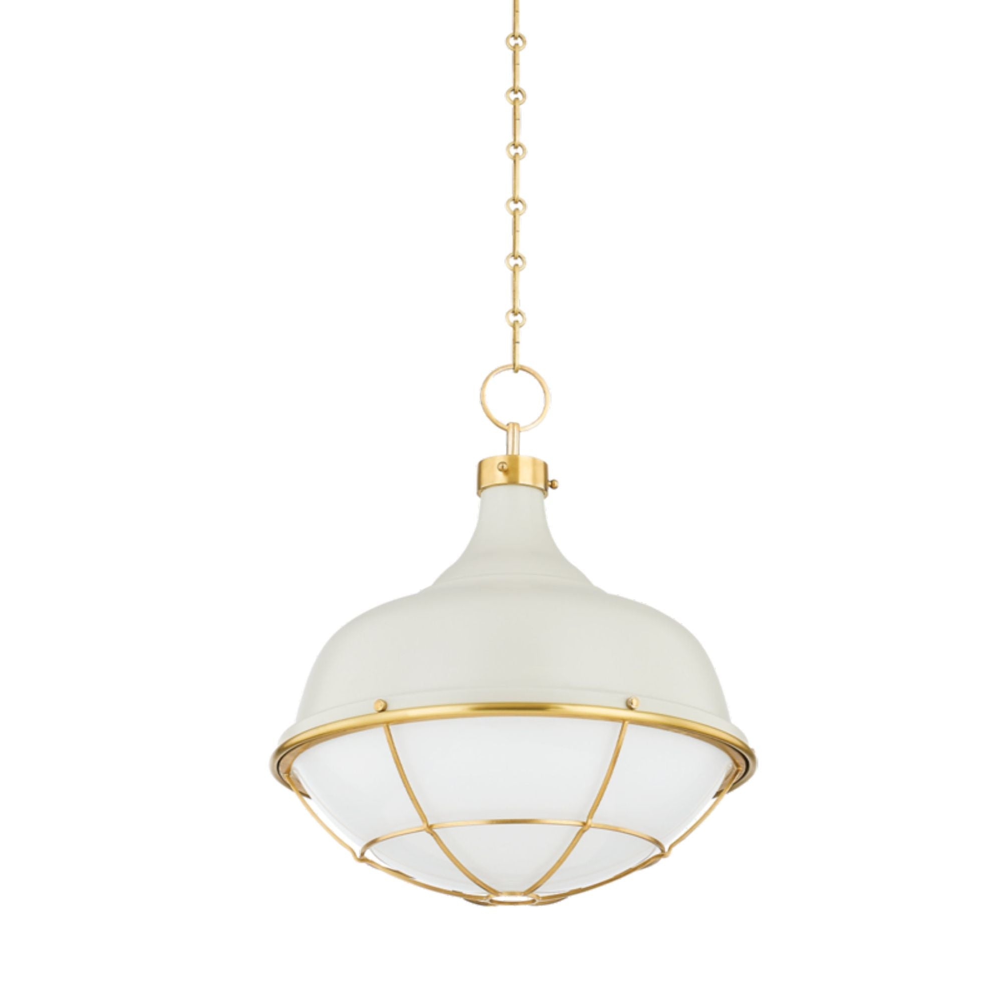 Holkham 1-Light Pendant in  Aged Brass by  Mark D. Sikes 18L x 18W x 20.5H