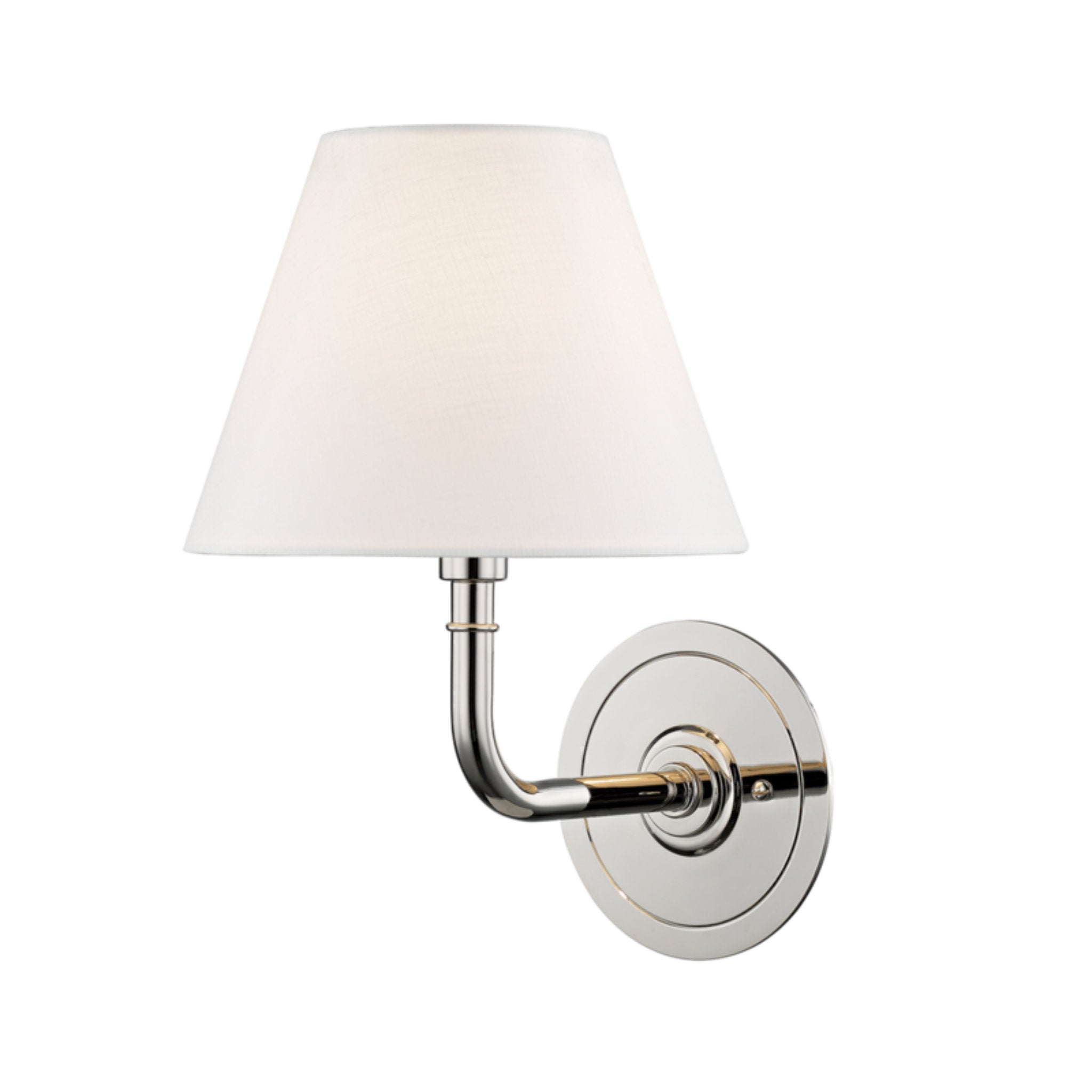 Signature No.1 1 Light Wall Sconce in Polished Nickel by Mark D. Sikes