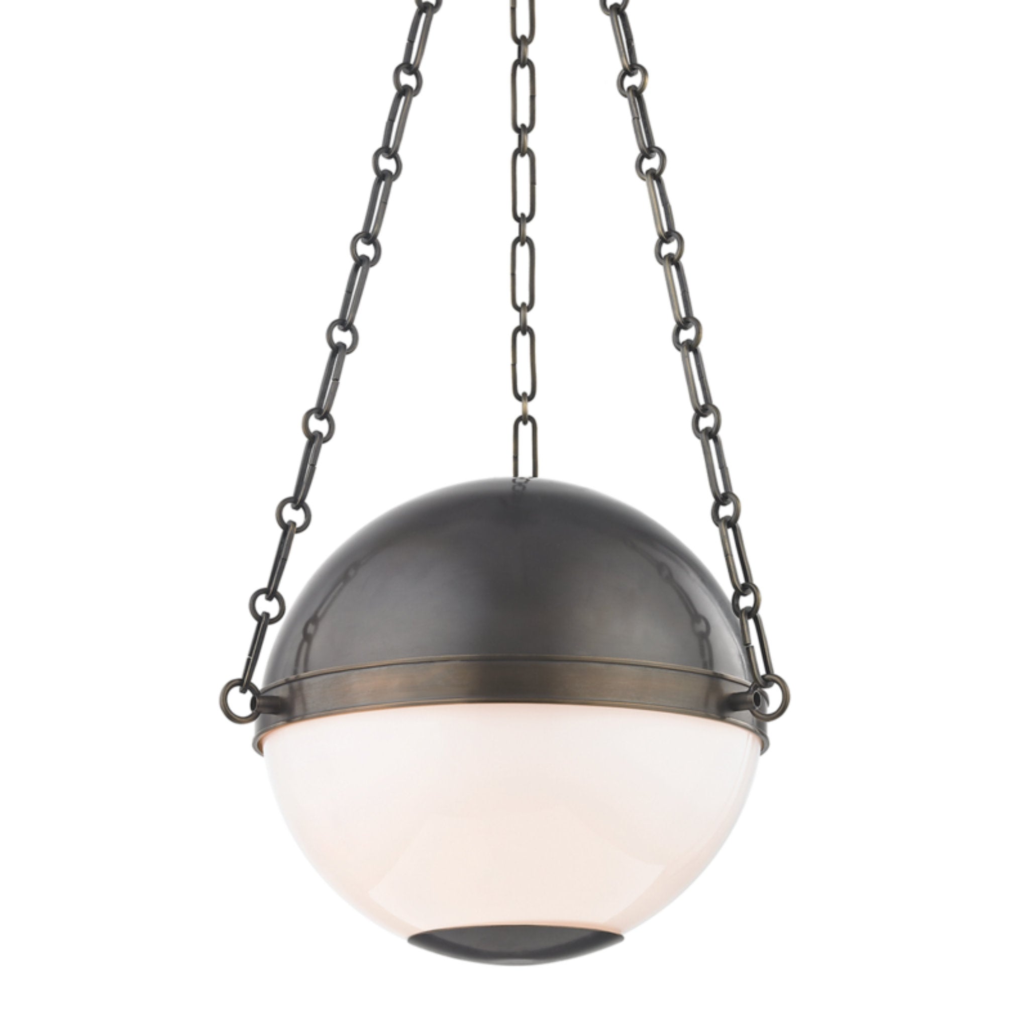 Sphere No.2 2 Light Pendant in Distressed Bronze by Mark D. Sikes