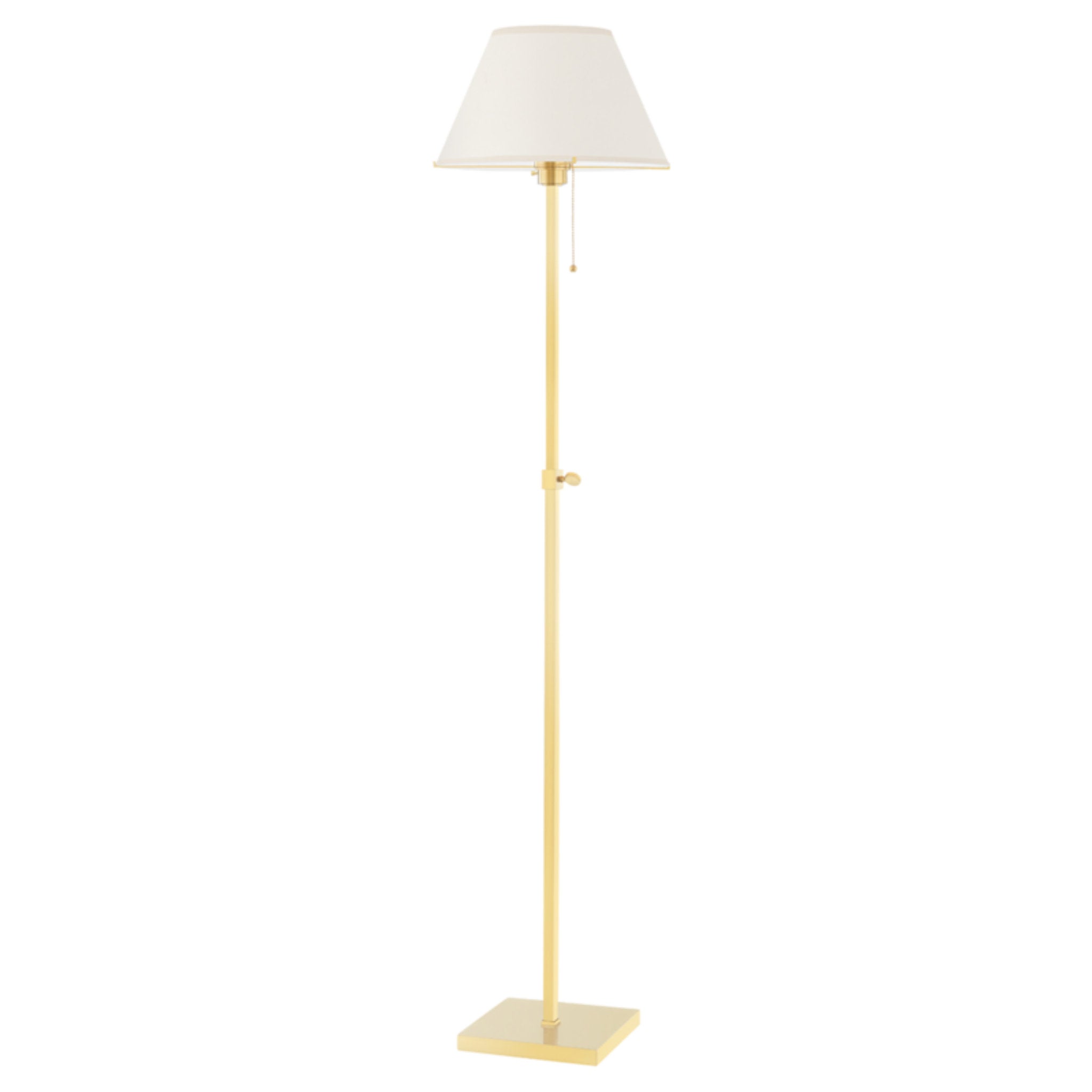 Leeds 1-Light Floor Lamp in  Aged Brass by  Mark D. Sikes 14.75L x 14.75W x 52H