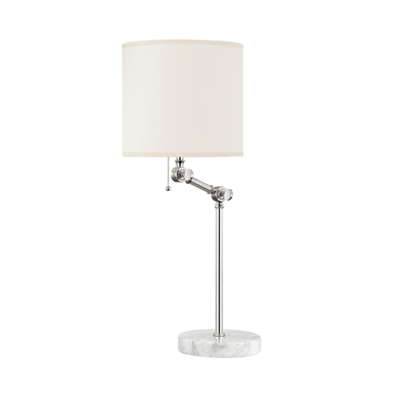 Essex 1 Light Table Lamp in Polished Nickel by Mark D. Sikes