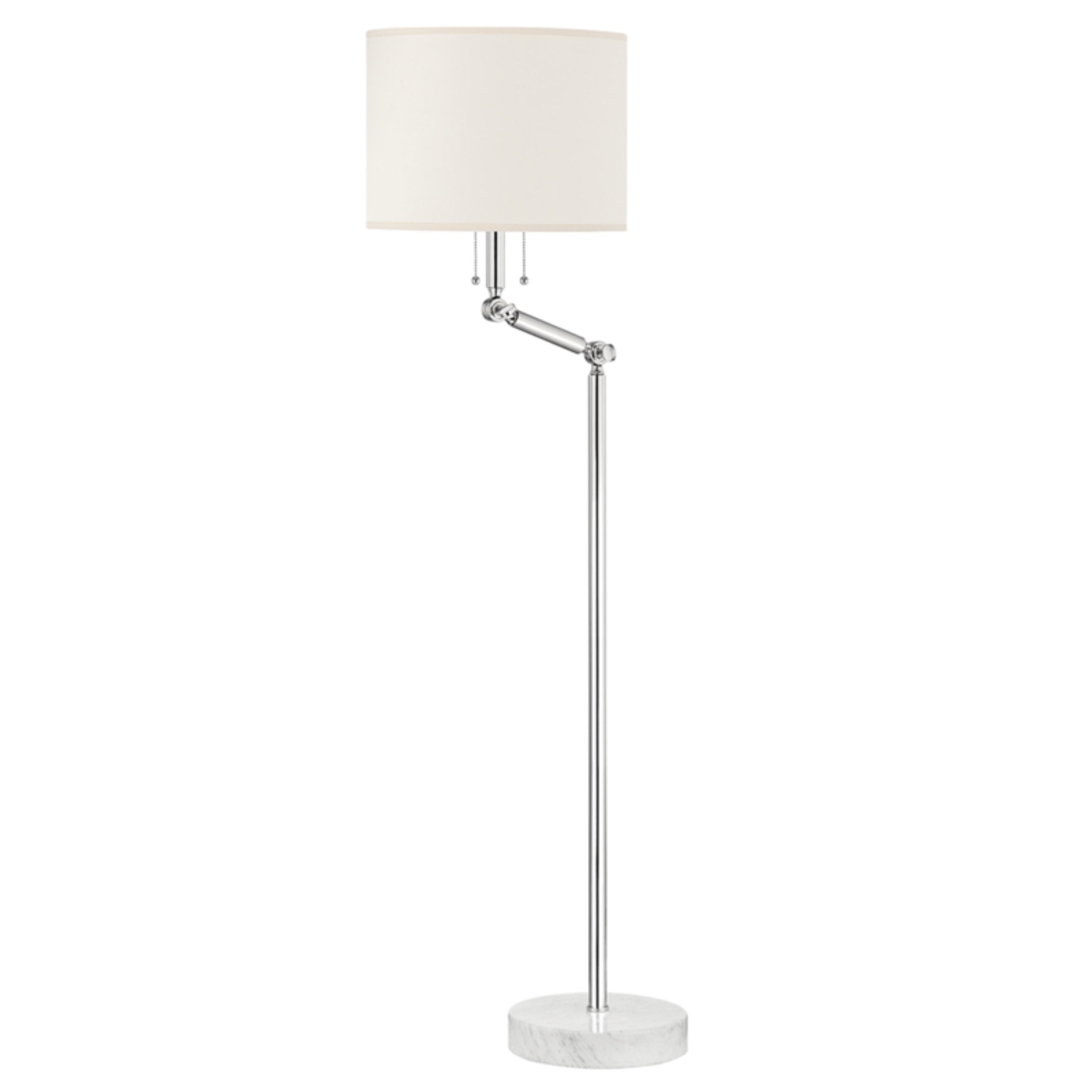 Essex 2-Light Floor Lamp in  Polished Nickel by  Mark D. Sikes 14L x 14W x 53H