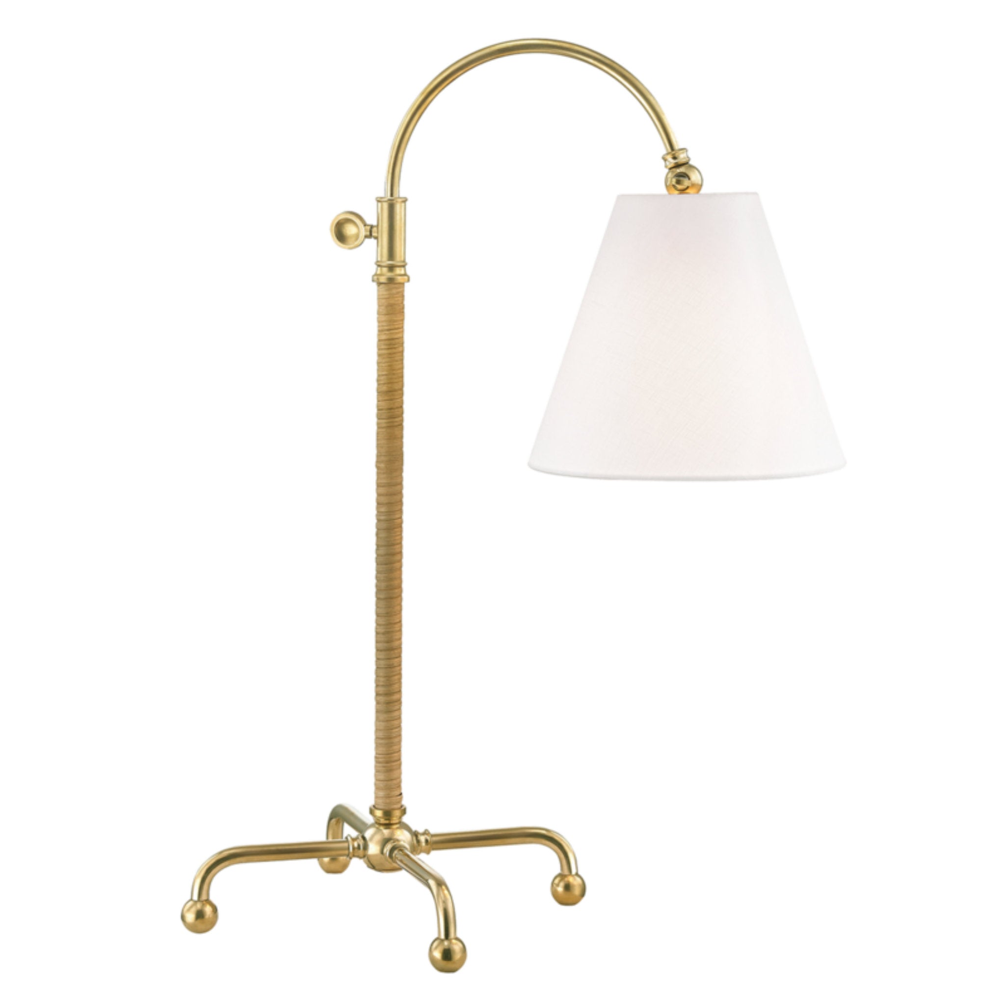 Curves No.1 1 Light Table Lamp in Aged Brass by Mark D. Sikes