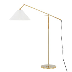 Dorset 1 Light Floor Lamp in Aged Brass by Mark D. Sikes