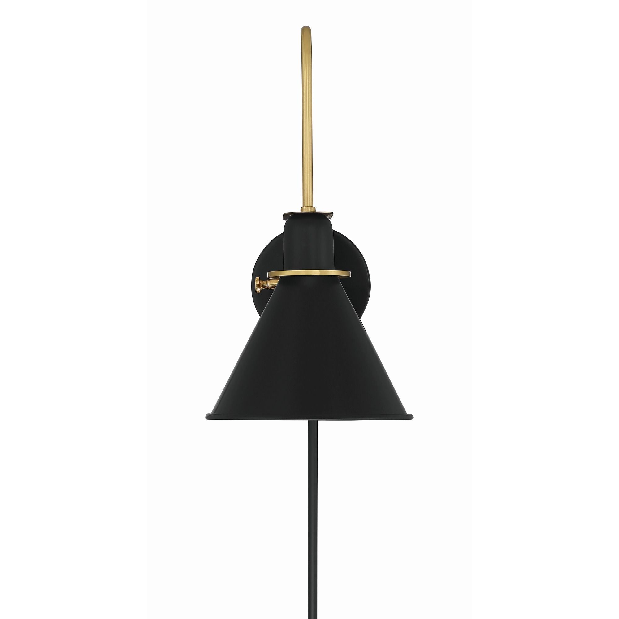 Medford 1 Light Matte Black Task Sconce Iron Shade 7"W x 14"H x 10"D