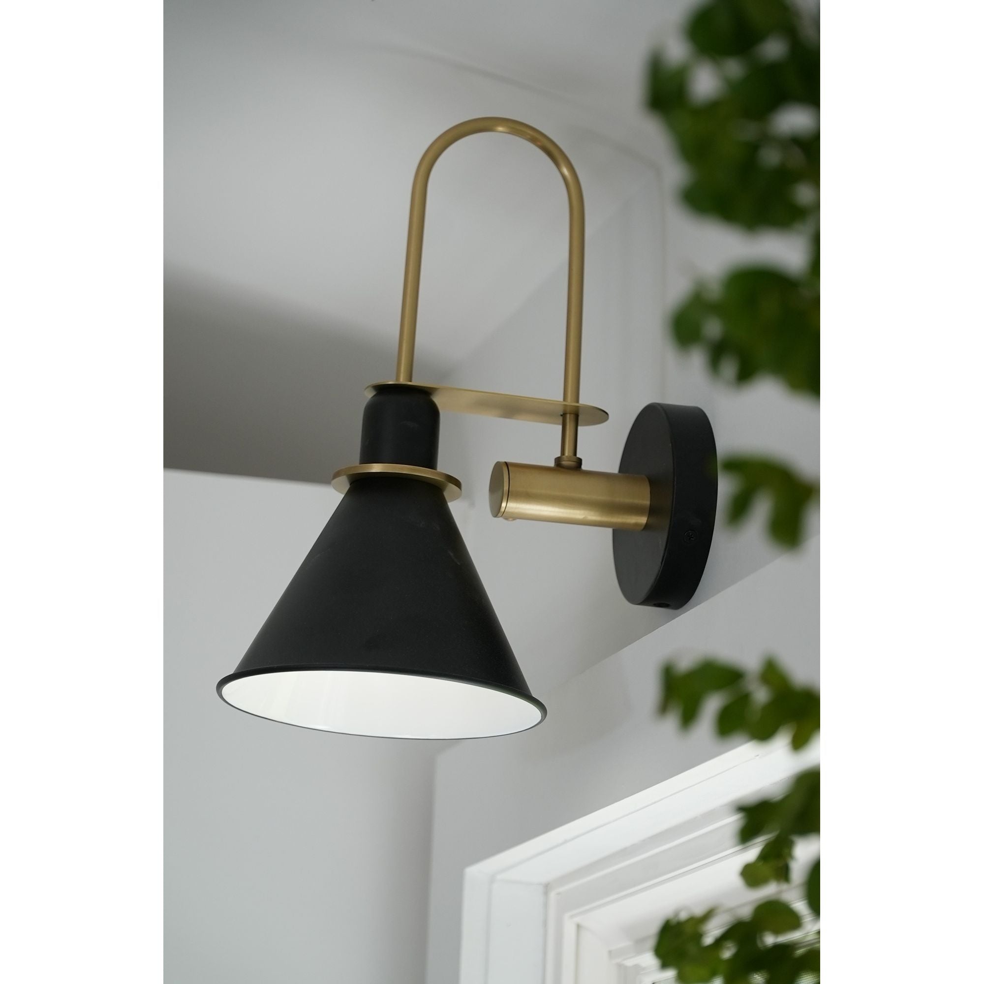 Medford 1 Light Matte Black Task Sconce Iron Shade 7"W x 14"H x 10"D