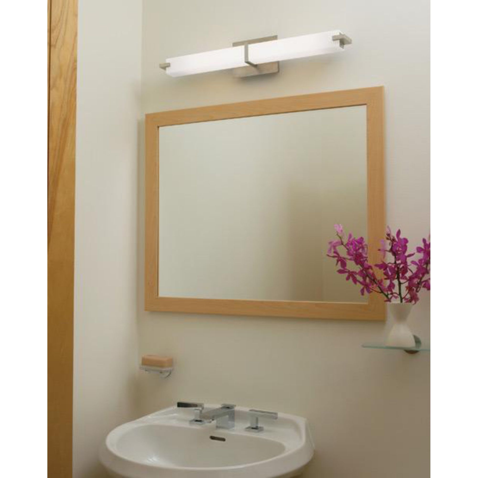 Metro Bath Bath Collection 1-Light LED 2700K Satin Nickel by Sean Lavin