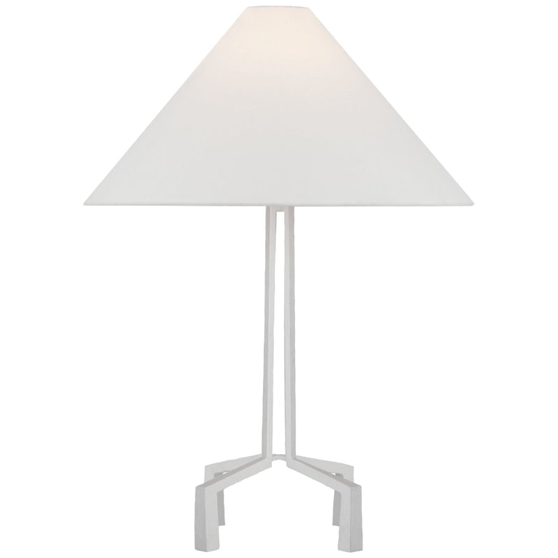 Marie Flanigan Clifford Medium Table Lamp in Plaster White with Linen Shade