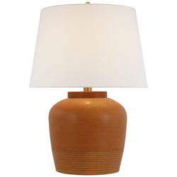 Marie Flanigan Nora Medium Table Lamp in Burnt Sienna with Linen Shade