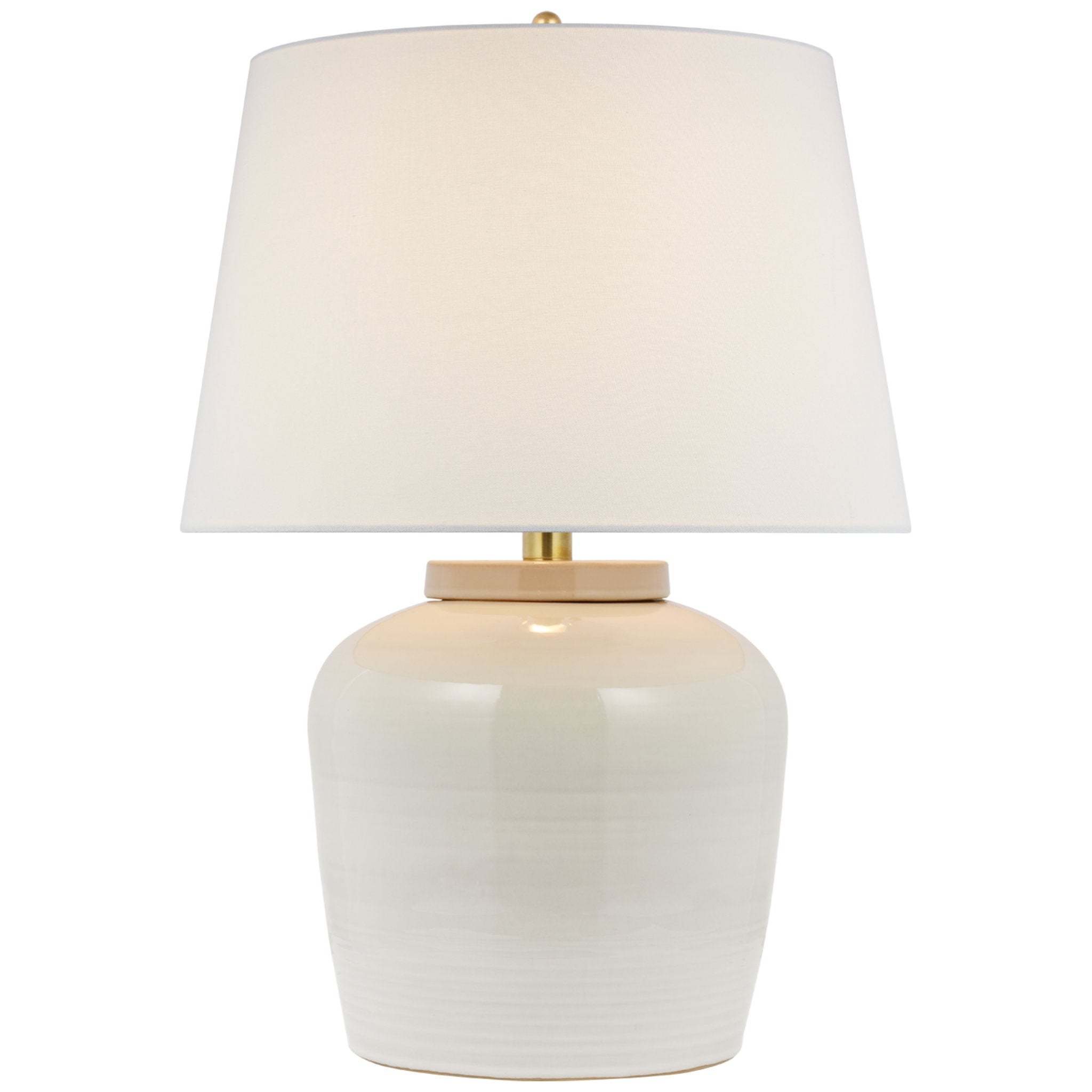 Marie Flanigan Nora Medium Table Lamp in Ivory with Linen Shade