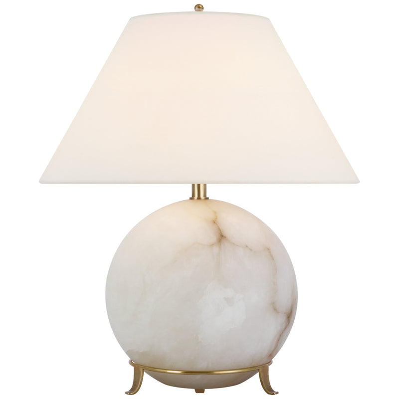 Marie Flanigan Price Small Table Lamp in Alabaster with Linen Shade