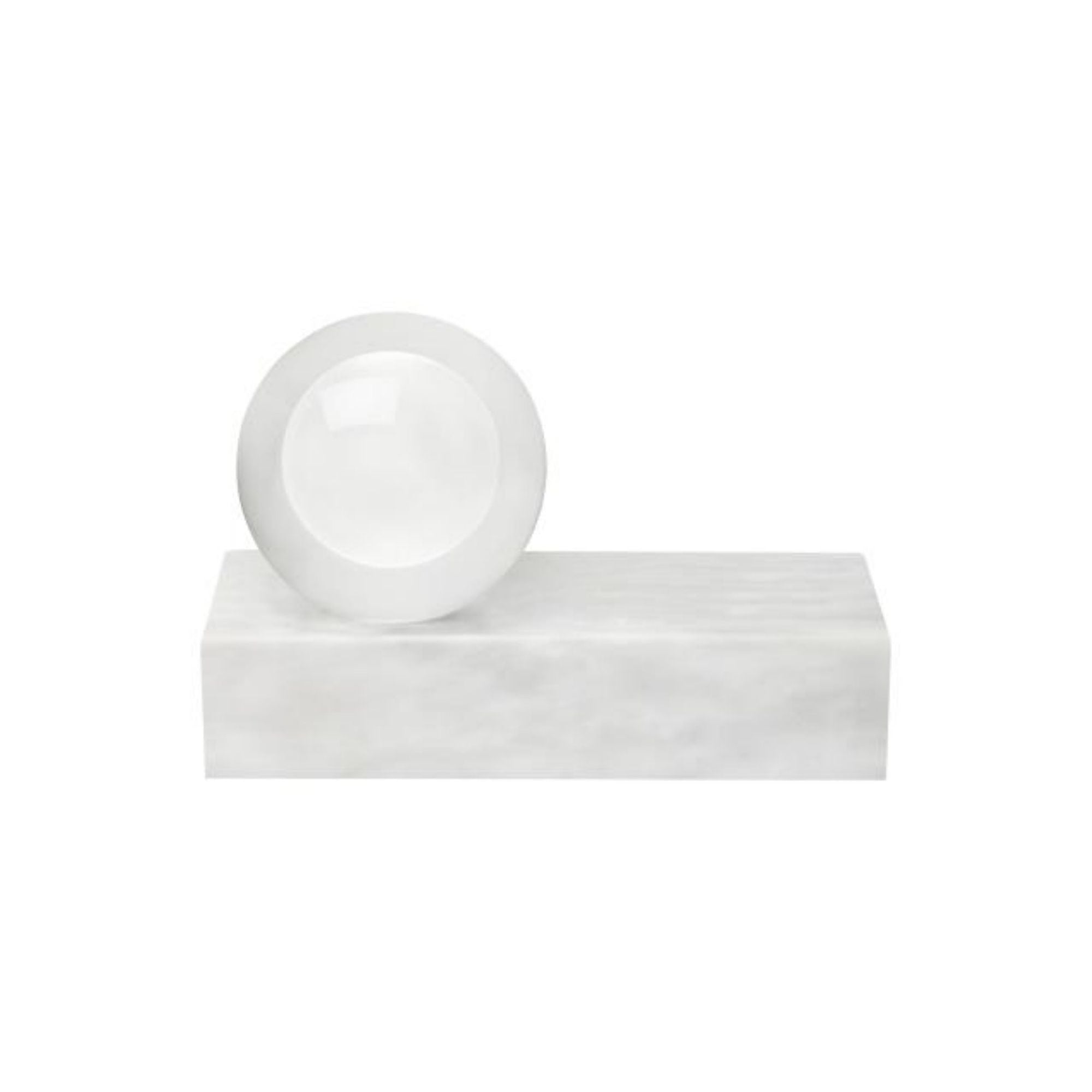 Mina Table Lamp Line-Voltage Pendants/Suspension 1-Light LED 2700K White Marble by Sean Lavin