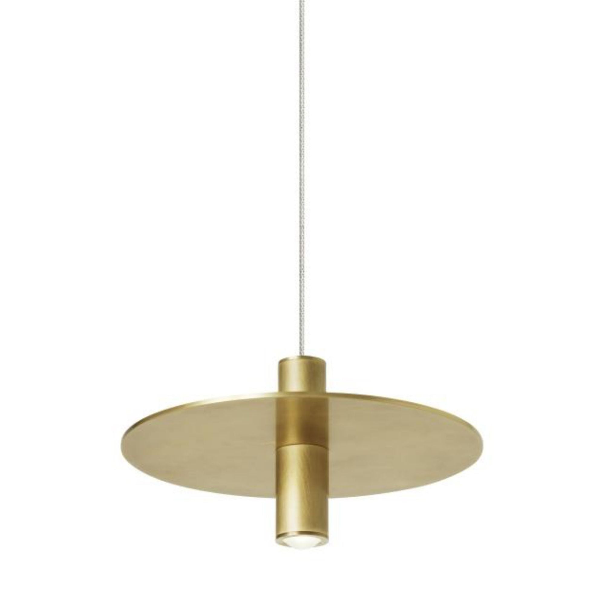 Mini Ponte Pendant FreeJack 1-Light LED 3000K Natural Brass by Sean Lavin