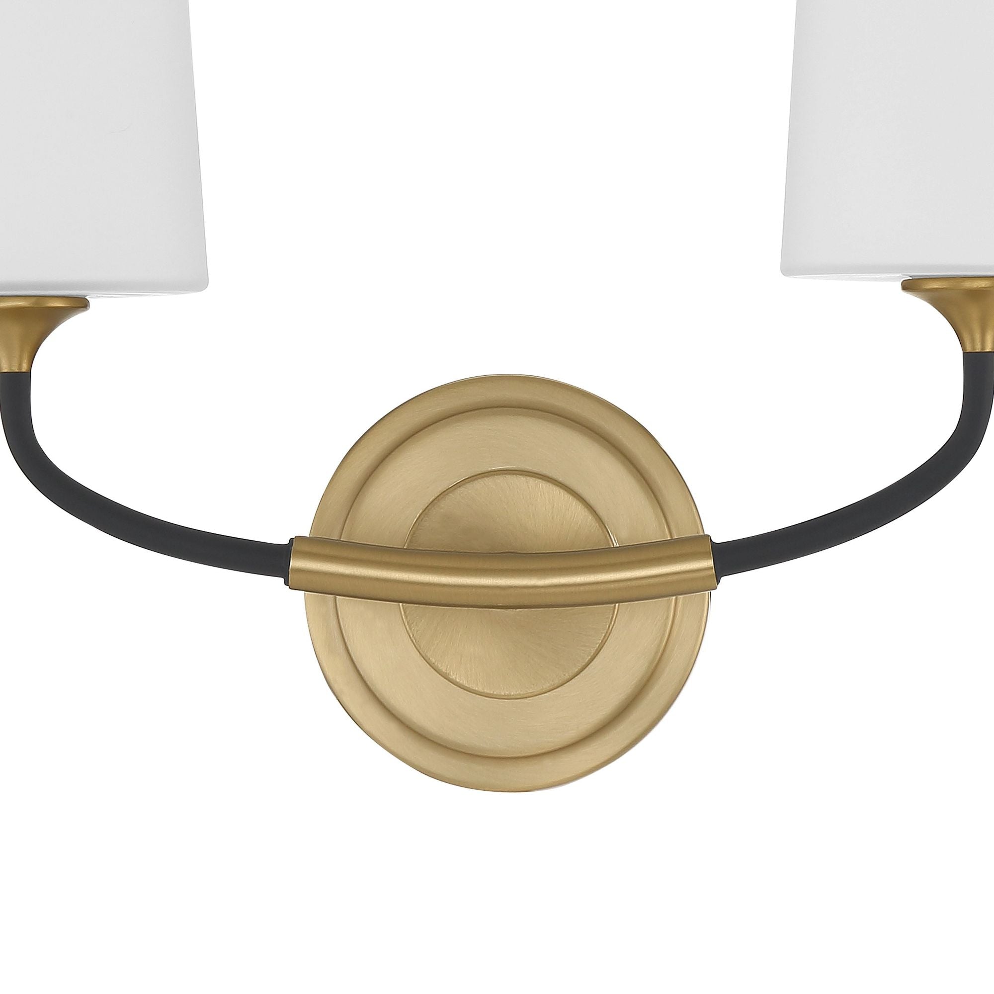 Niles 2 Light Black Forged + Modern Gold Wall Mount