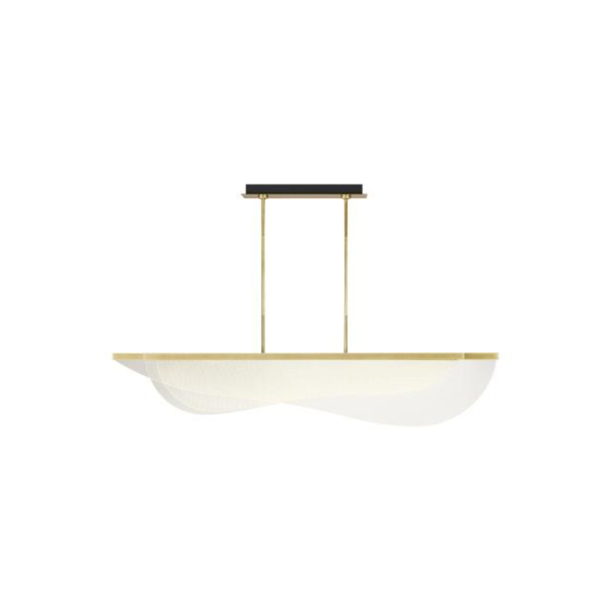 Nyra 60 Linear Suspension Linear Suspension 3-Light LED 3000K Plated Brass by Sean Lavin