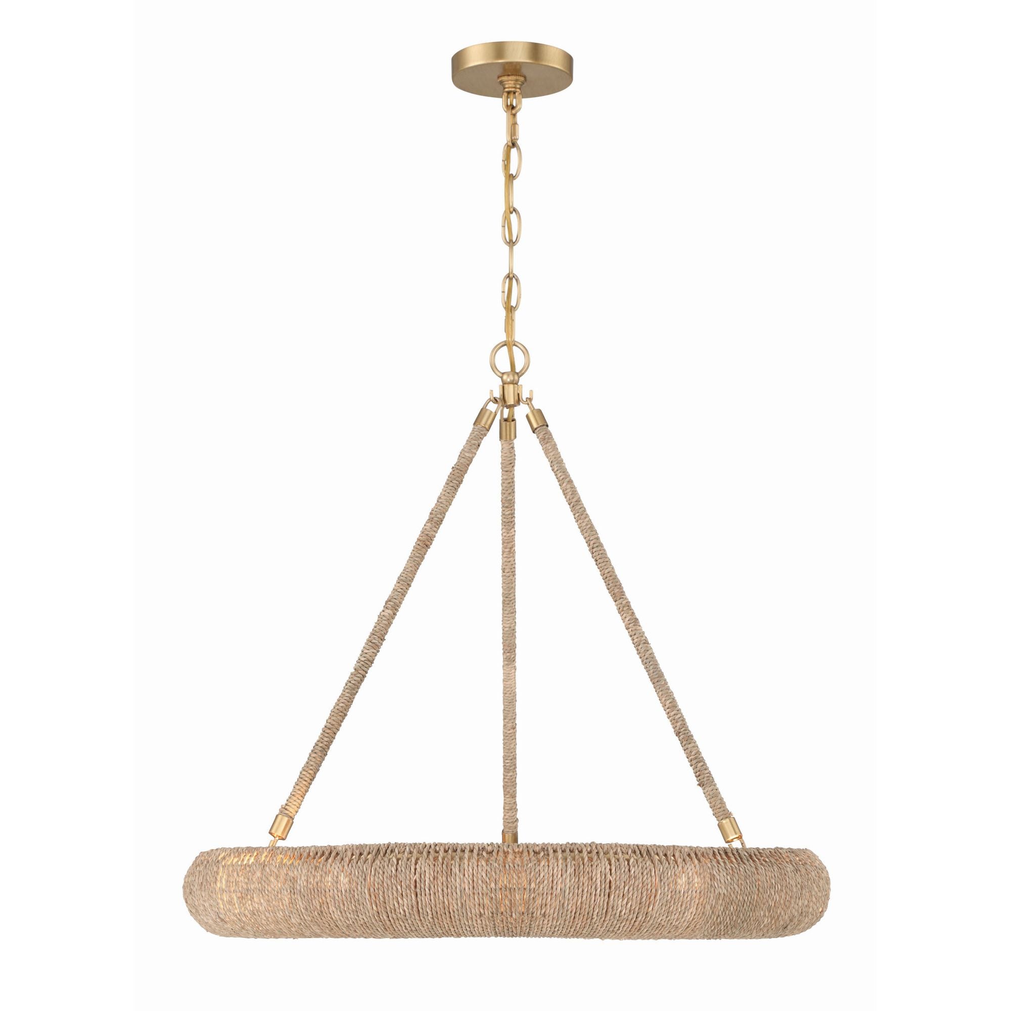 Oakley Integrated LED Soft Gold Chandelier 24"W x 3.5"H x 24"D