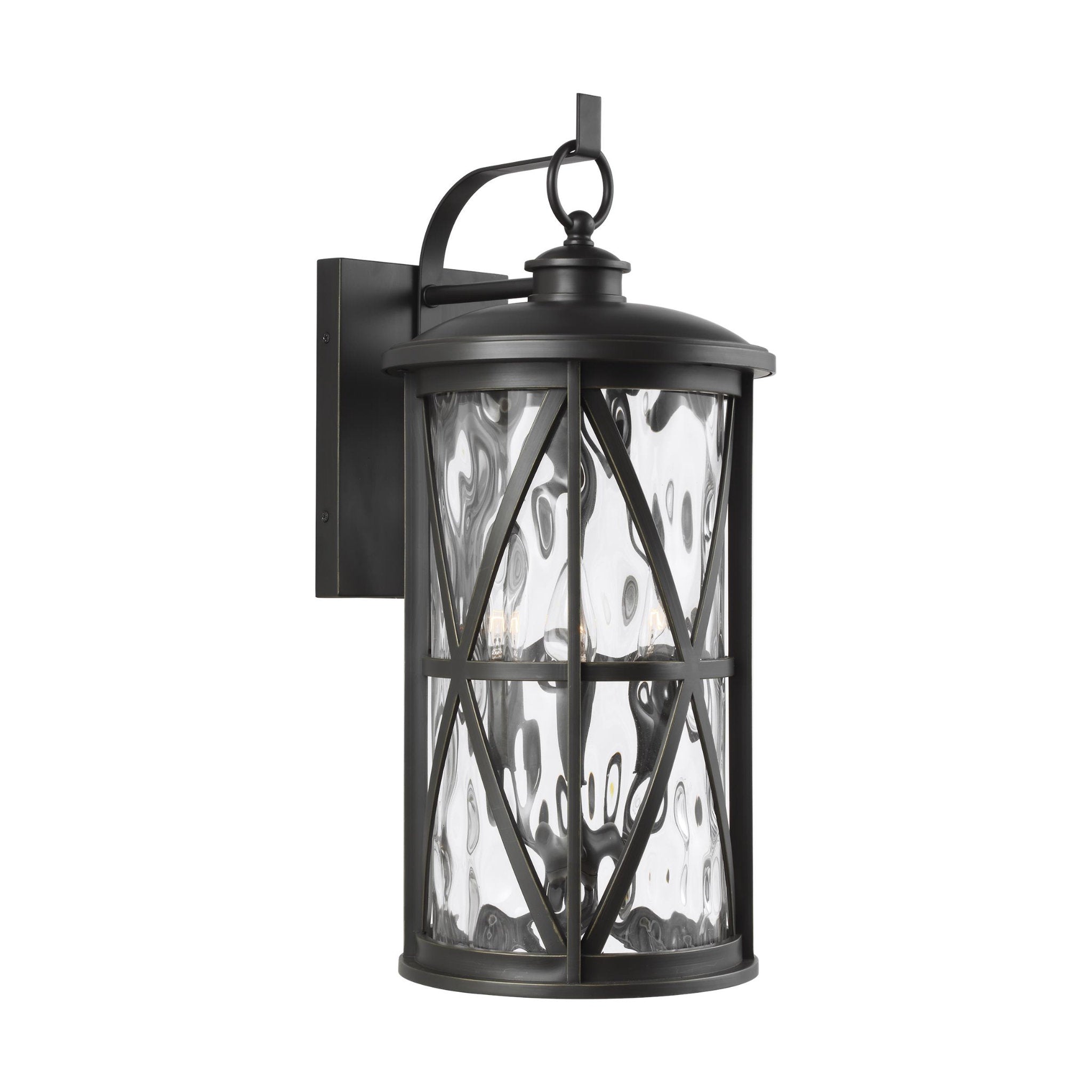 Millbrooke Large Lantern Traditional Outdoor Fixture 10" Width 22.25" Height StoneStrong Round Water Shade in Antique Bronze